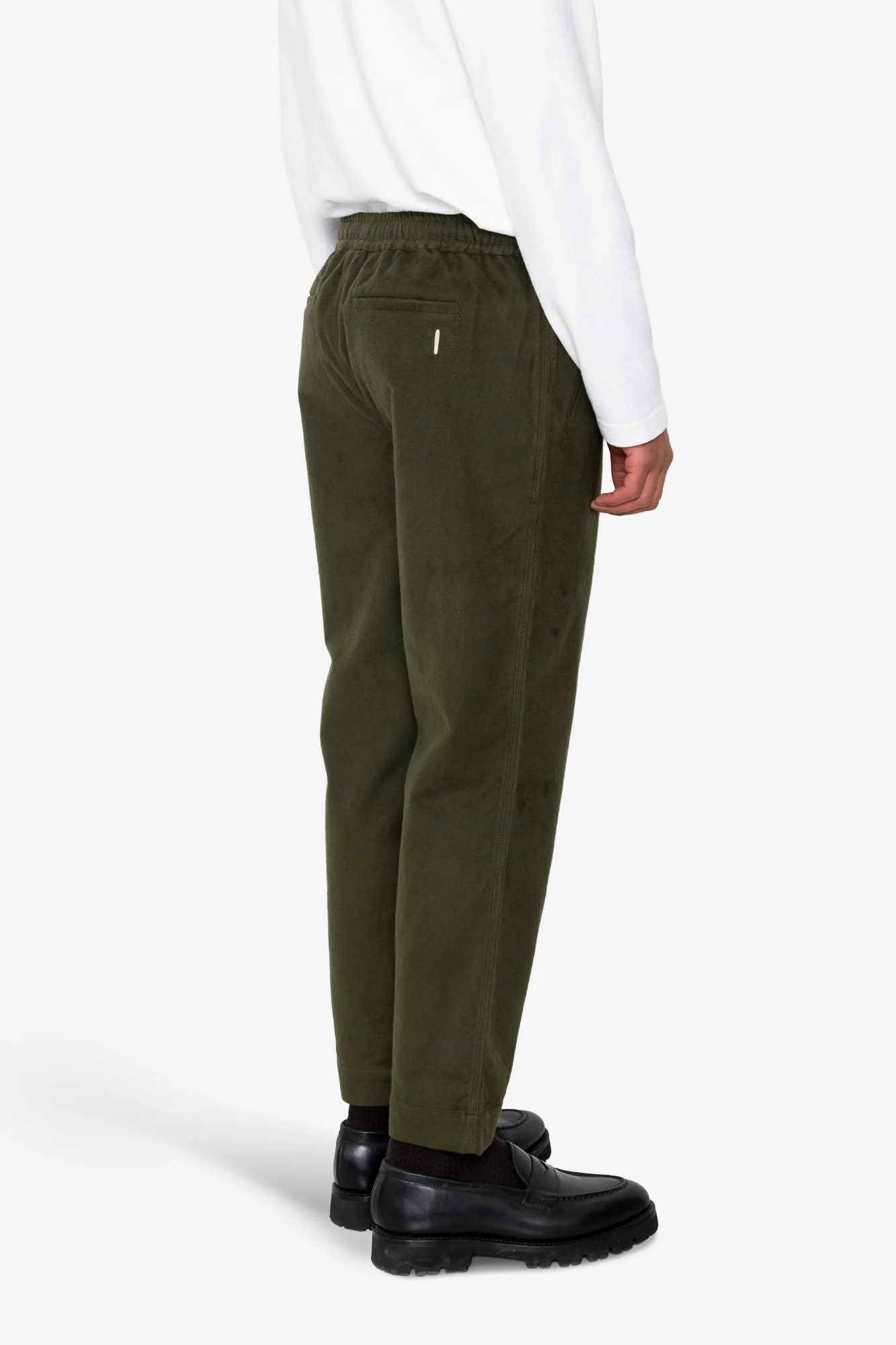 Drawcord Assembly Pant - Dark Olive Moleskin - Image 6