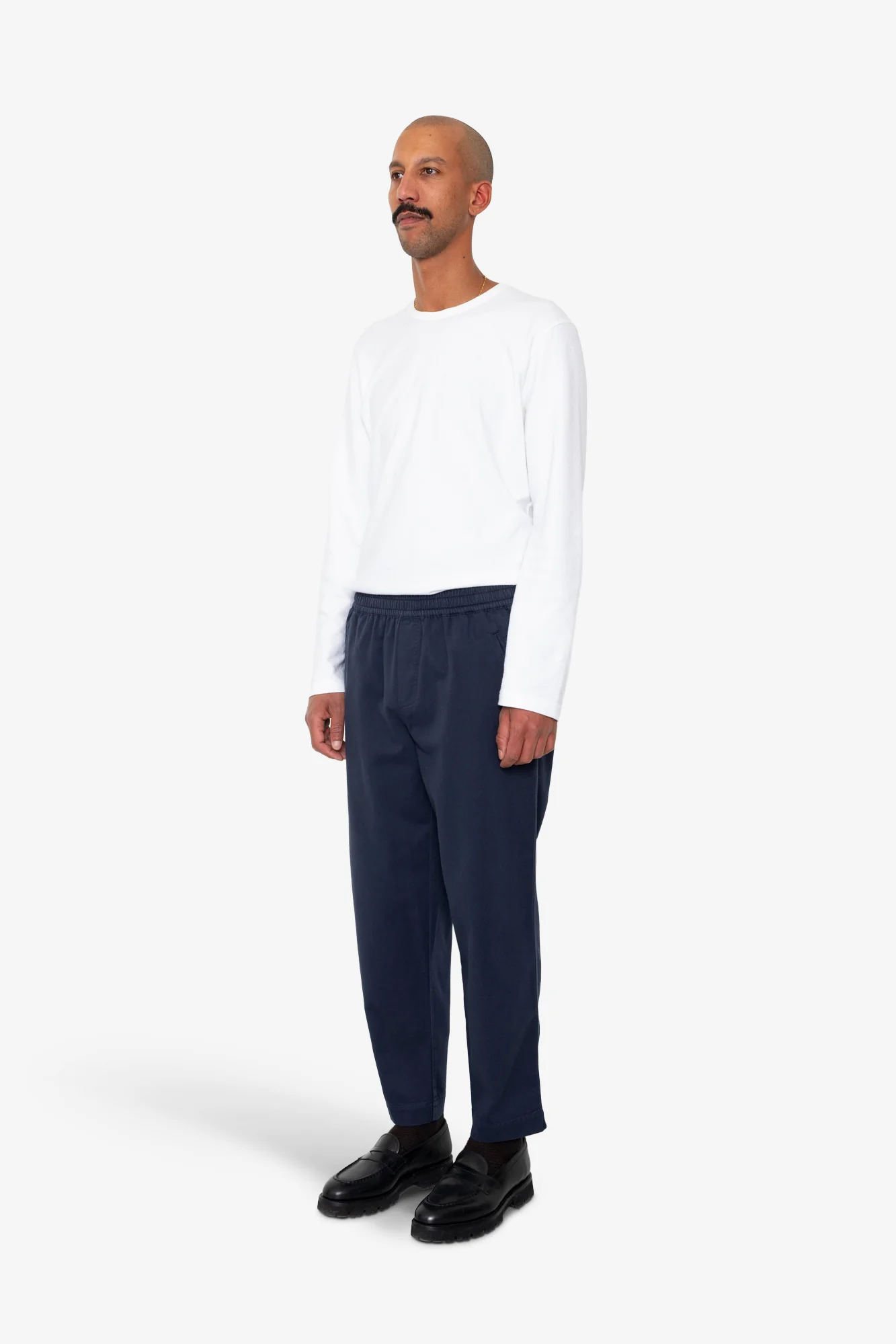 Drawcord Assembly Pant - Deep Navy Brushed Twill - Image 3