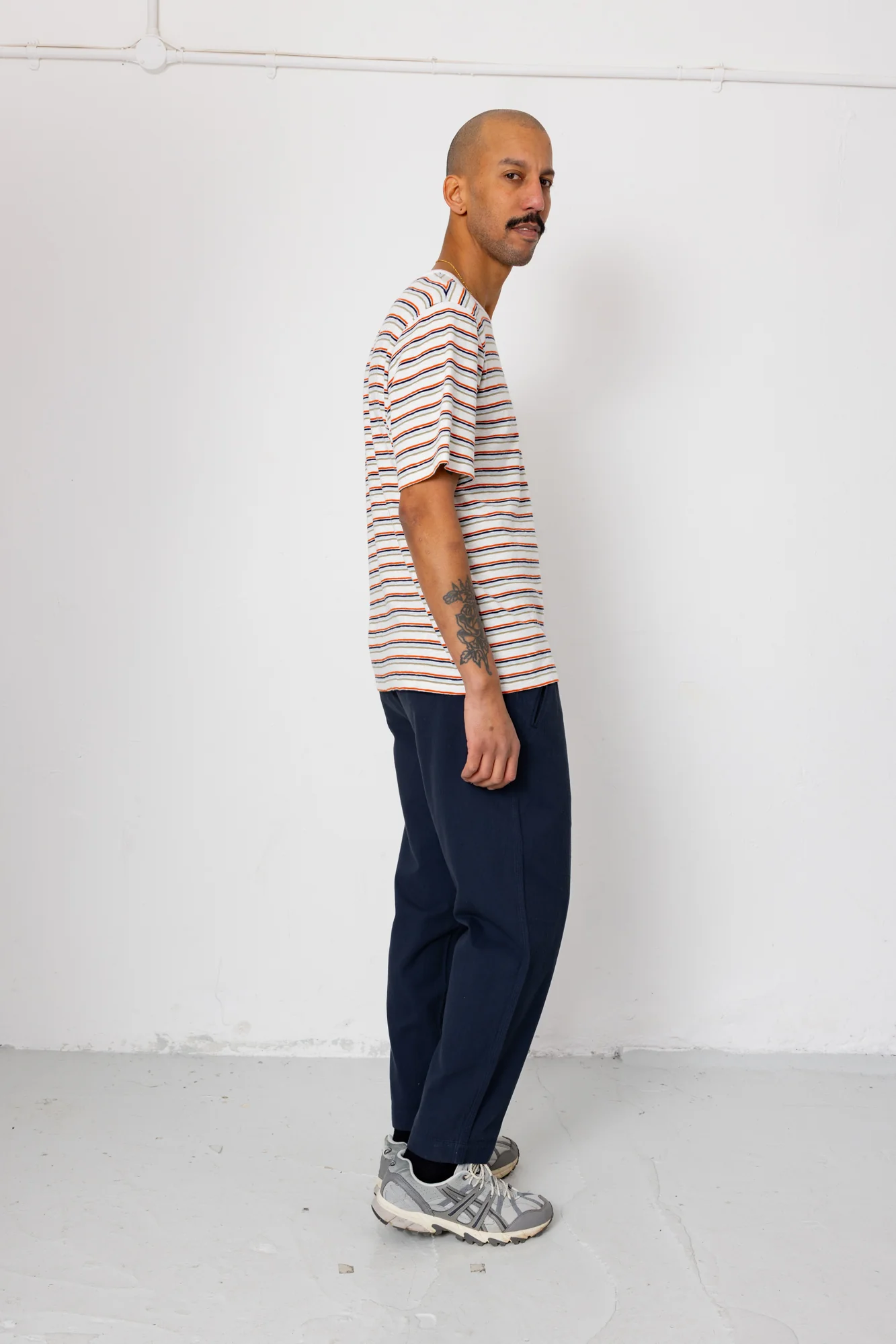 Drawcord Assembly Pant - Navy Herringbone - Image 6