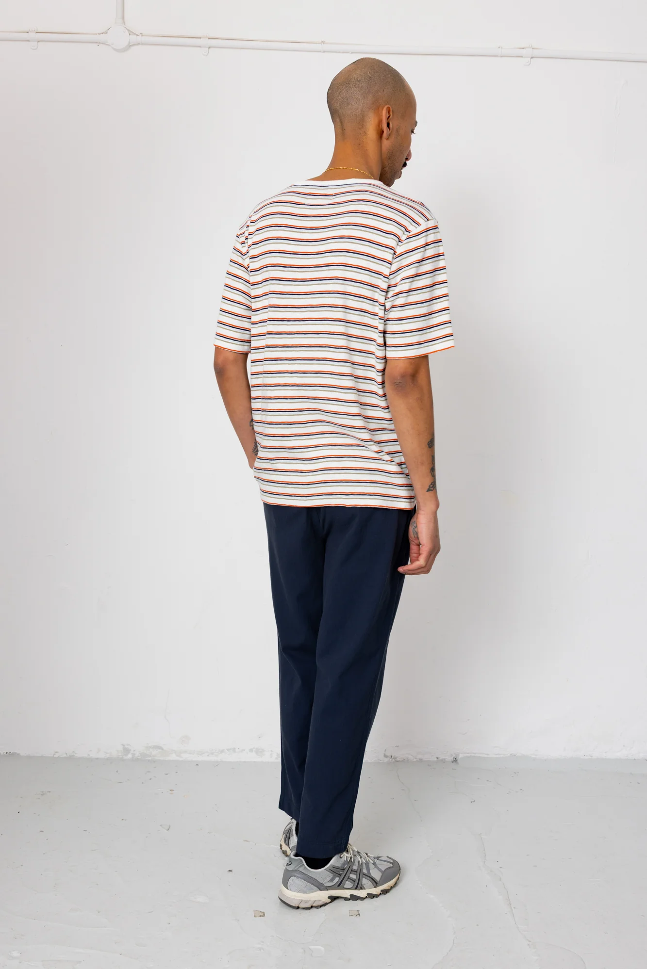 Drawcord Assembly Pant - Navy Herringbone - Image 8