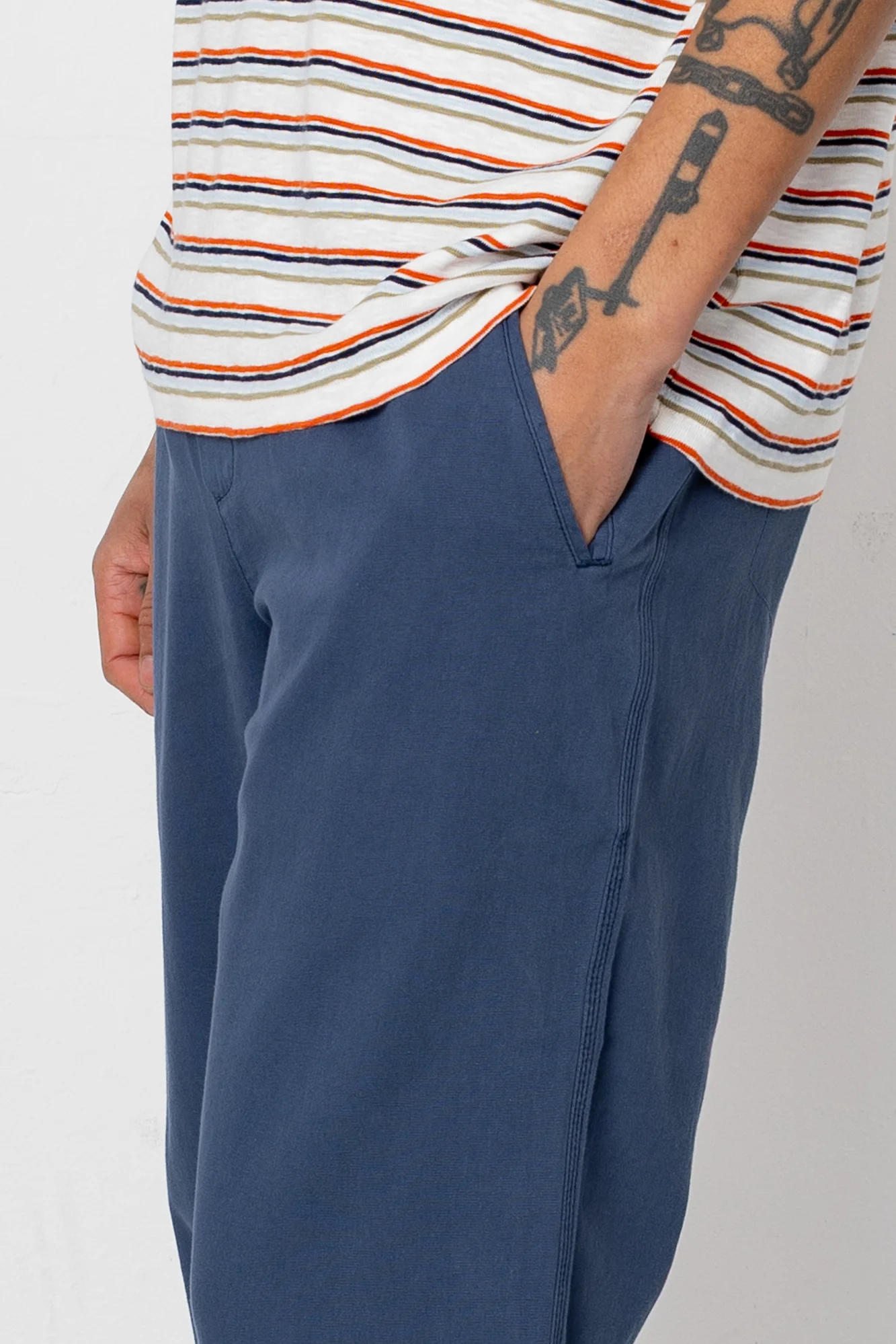 Drawcord Assembly Pant - Soft Navy Canvas - Image 4