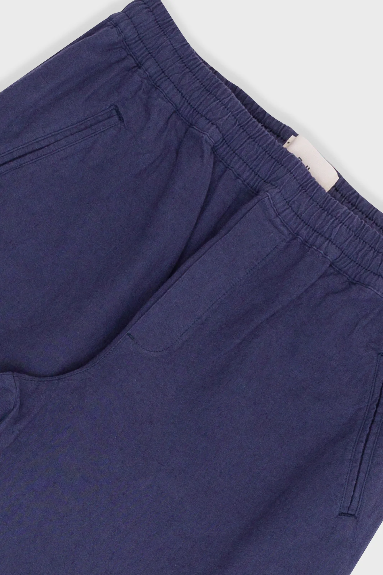 Drawcord Assembly Pant - Soft Navy Cotton Linen - Image 5