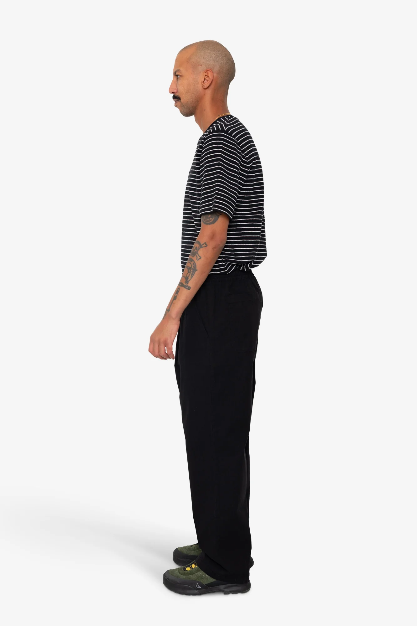 Drawcord Loose Trouser - Black Ripstop - Image 4