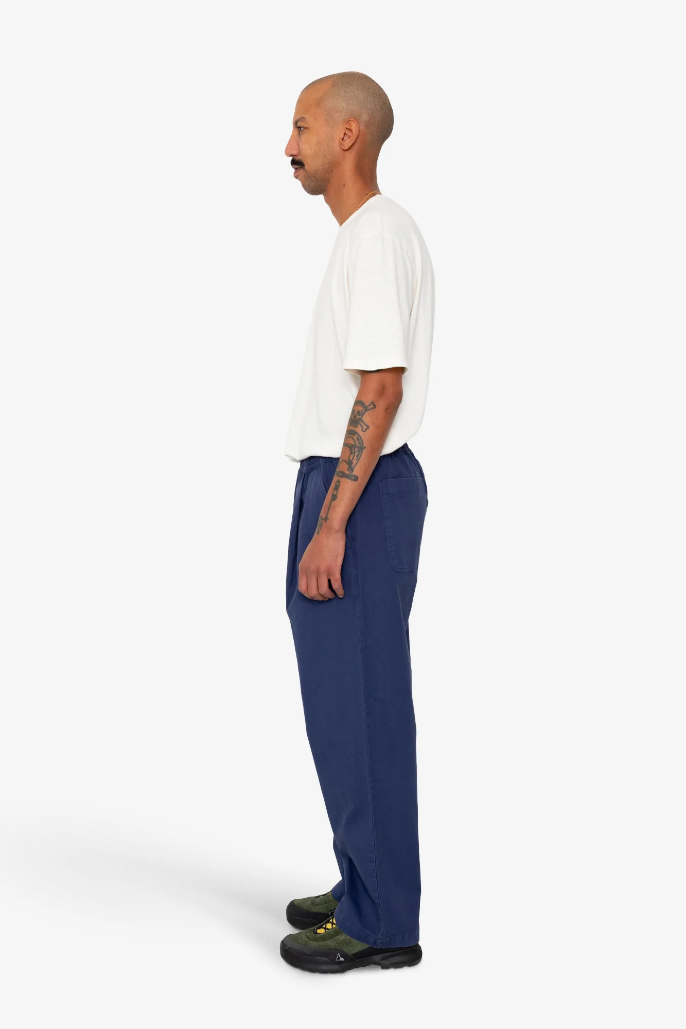 Drawcord Loose Trouser - Rich Navy Ripstop - Image 4