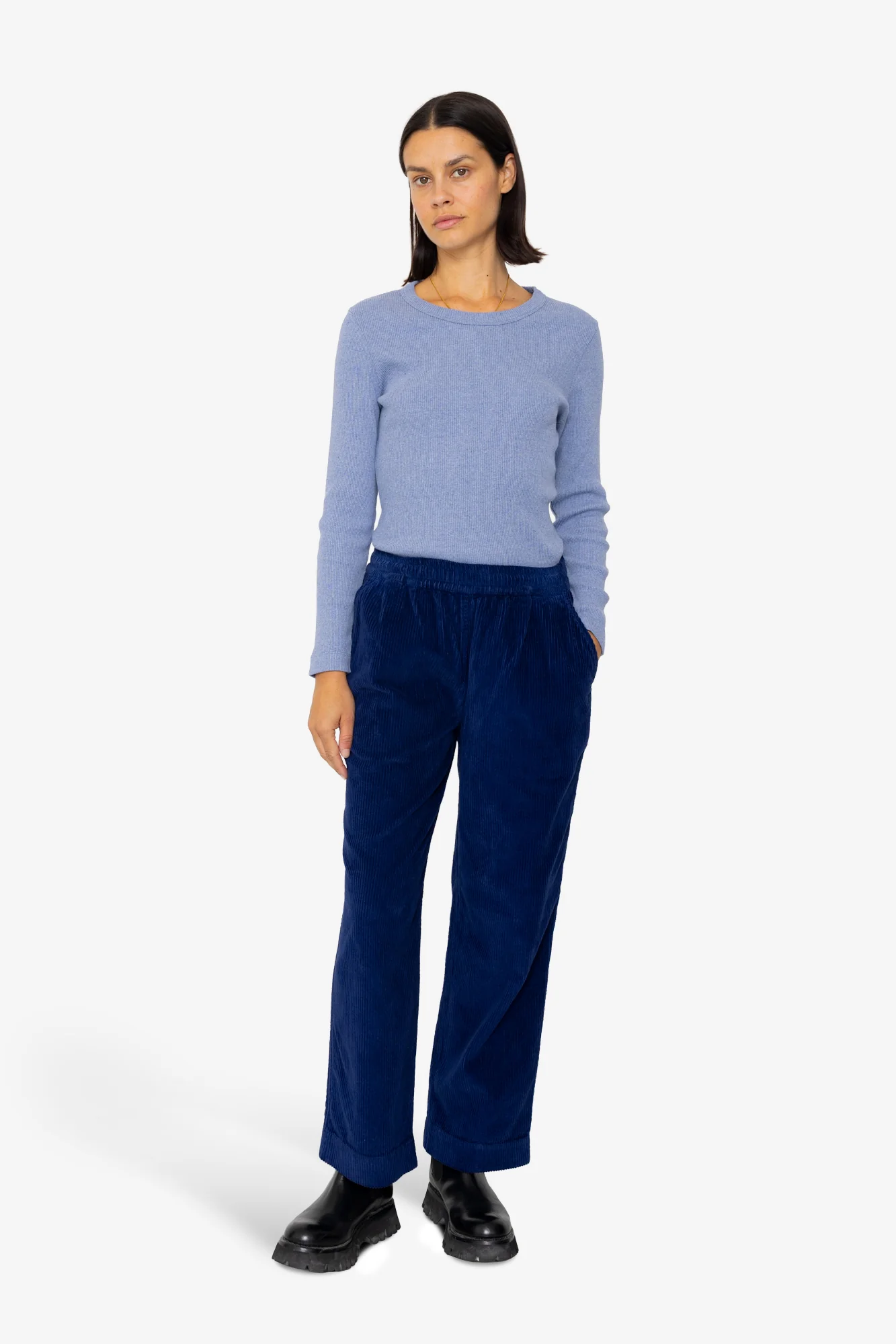 Drawcord Signal Pants - Rich Navy Cord - Image 7