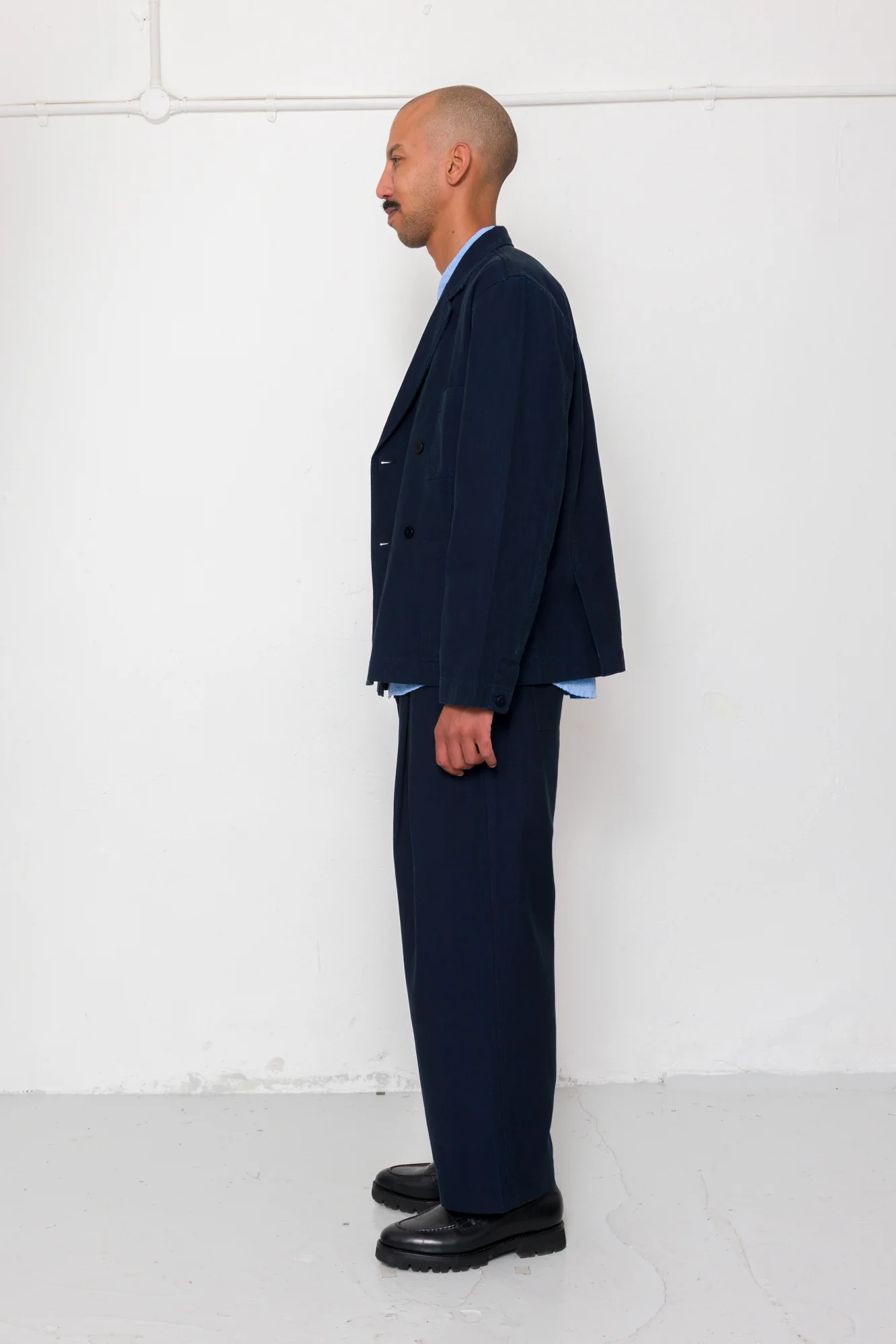 Easy Fit Blazer - Deep Indigo Herringbone - Image 4