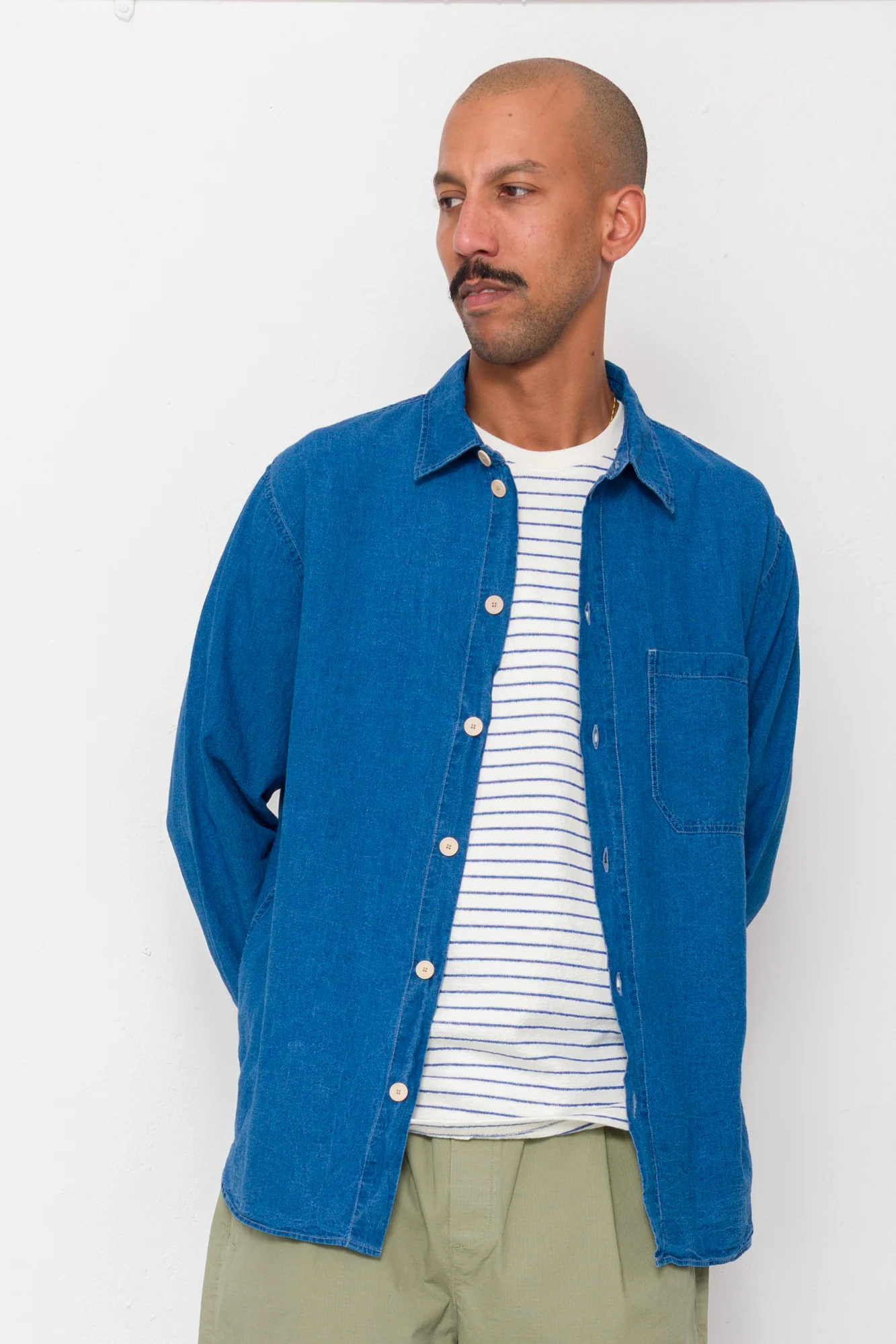 Easy Fit Shirt - Indigo Linen - Image 8