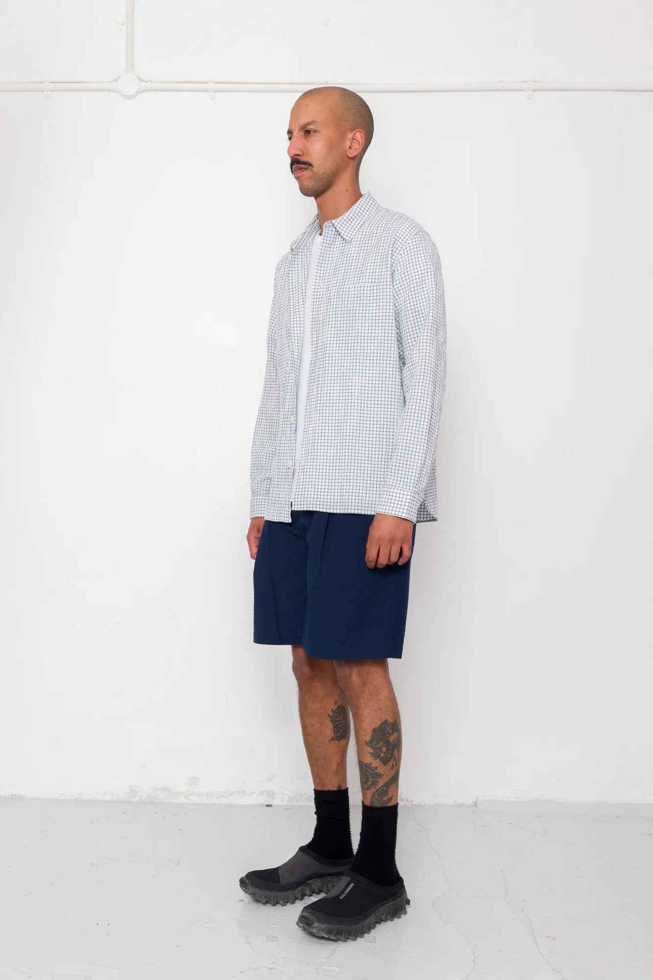 Easy Fit Shirt - Soft Blue Mini Check - Image 4
