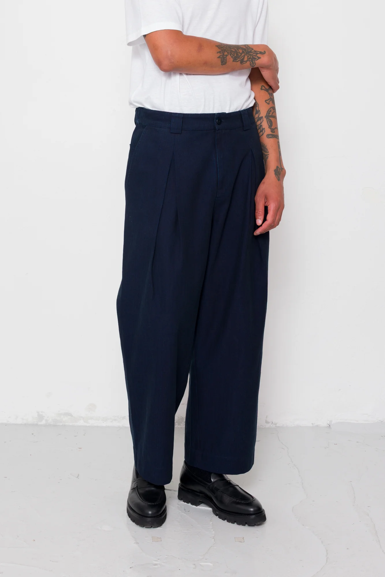 Easy Fit Trouser - Deep Indigo Herringbone - Image 4