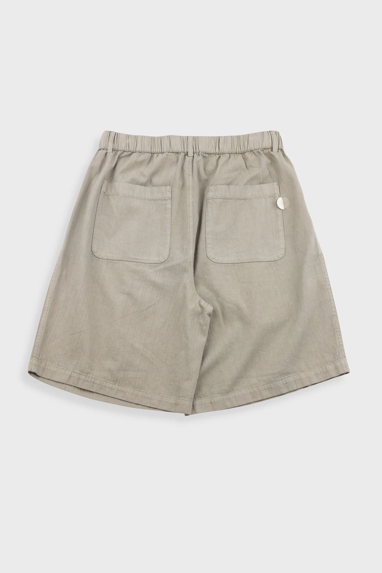 Elasticated Wide Fit Short - Silver Sage Herringbone - Image 9