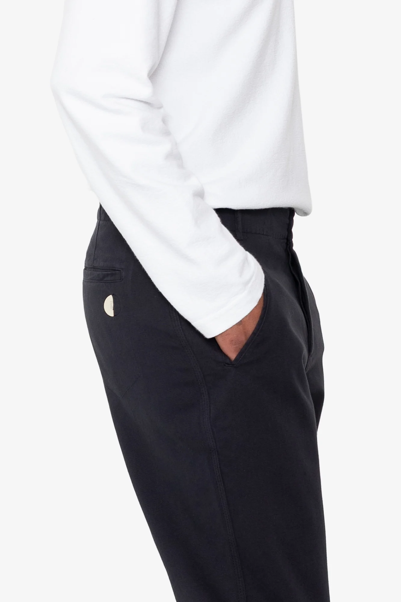 Lean Assembly Pant - Soft Black Brushed Twill - Image 6