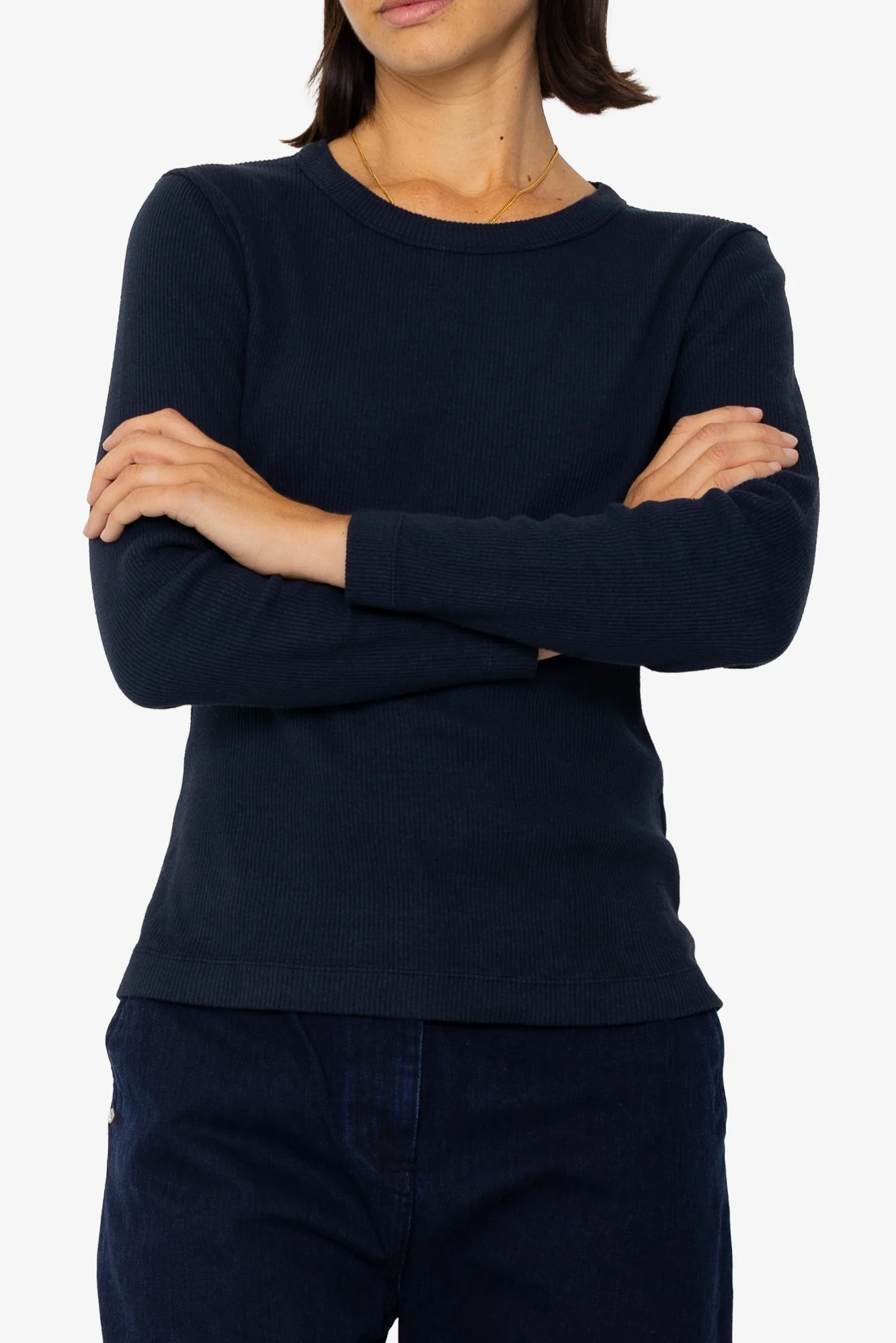 Long Sleeve Fitted T-Shirt - Ink - Image 8