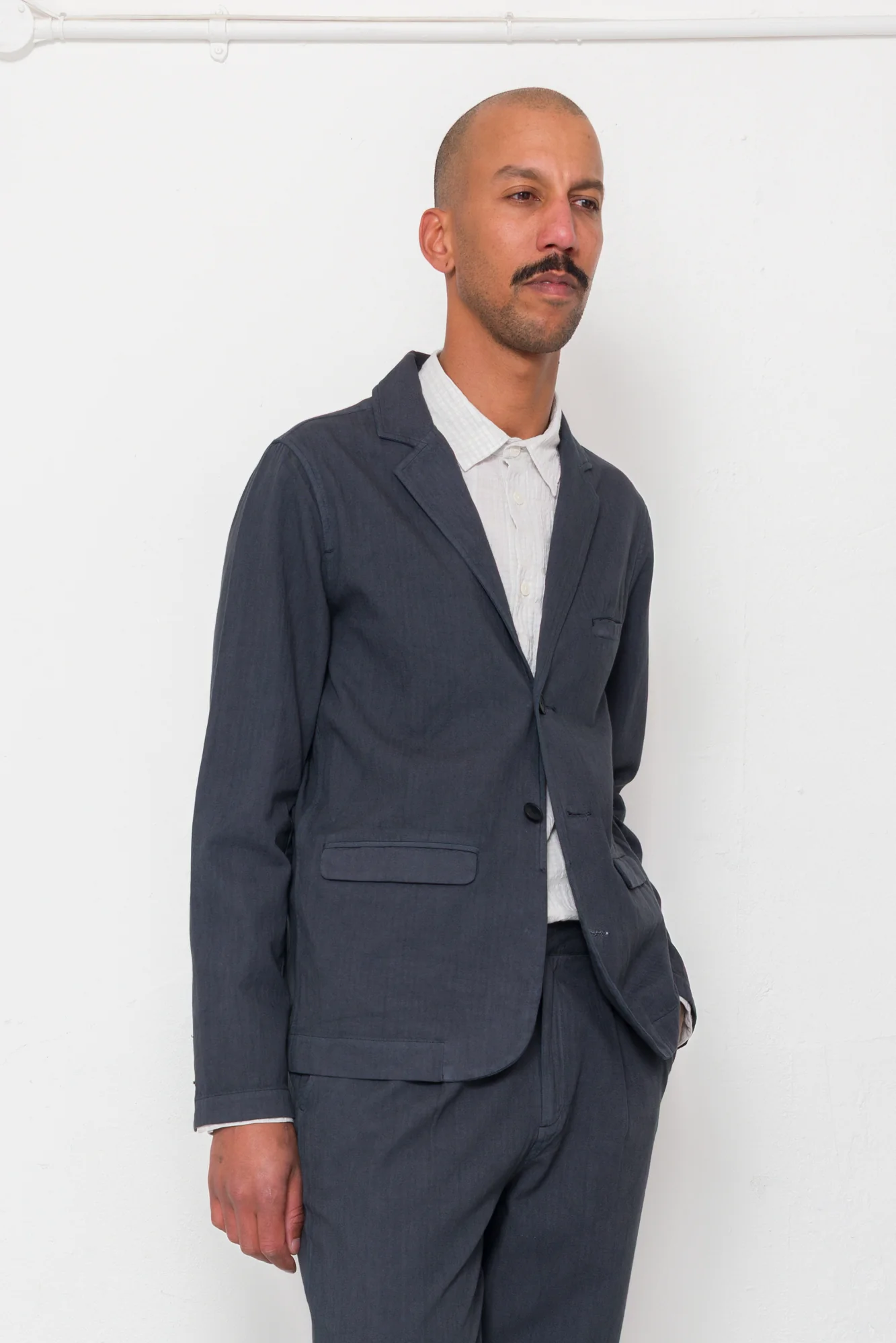 Lunar Blazer - Soft Black Cotton Linen - Image 6