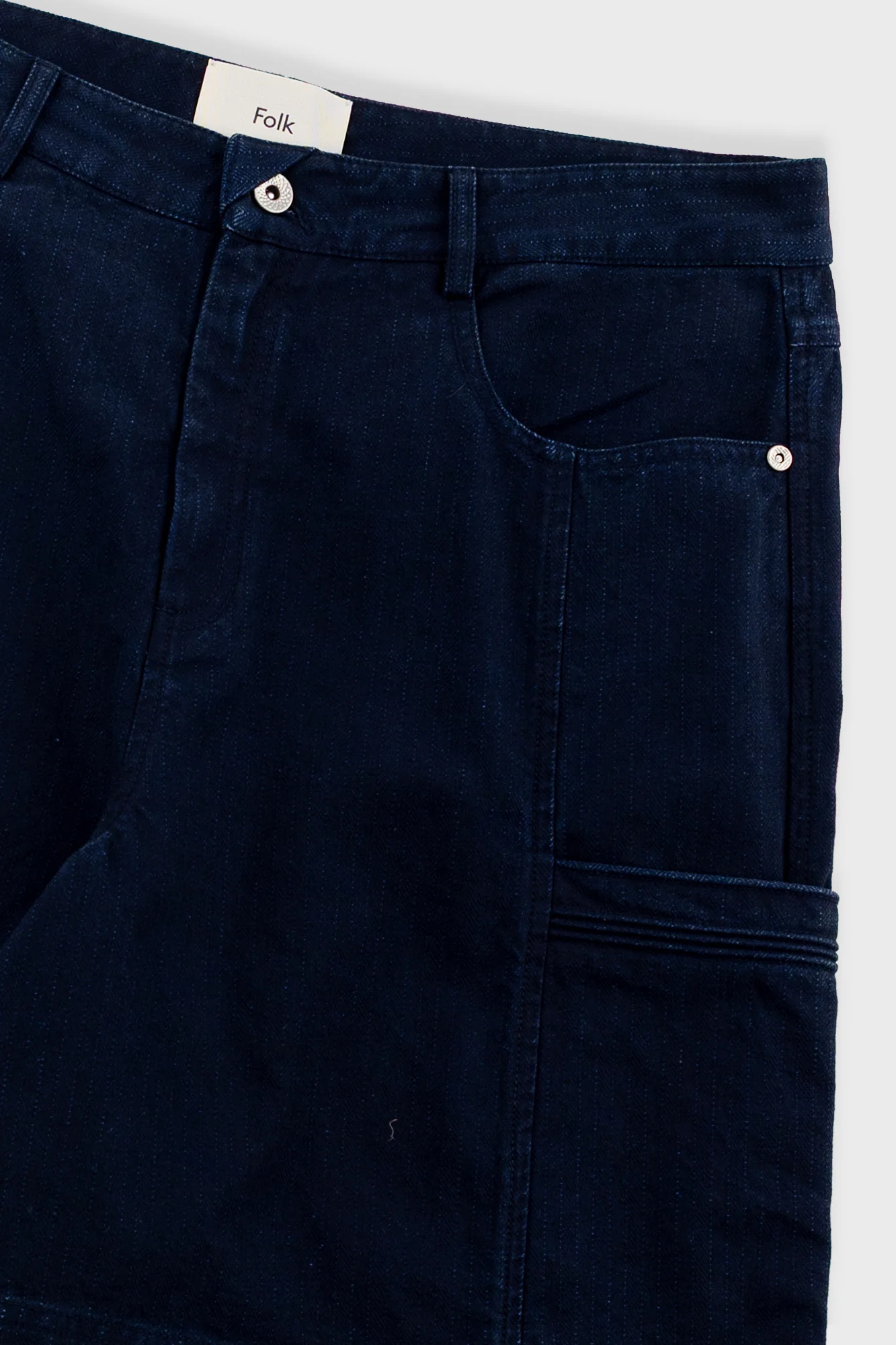 Lunar Jean Short - Deep Indigo Herringbone - Image 4