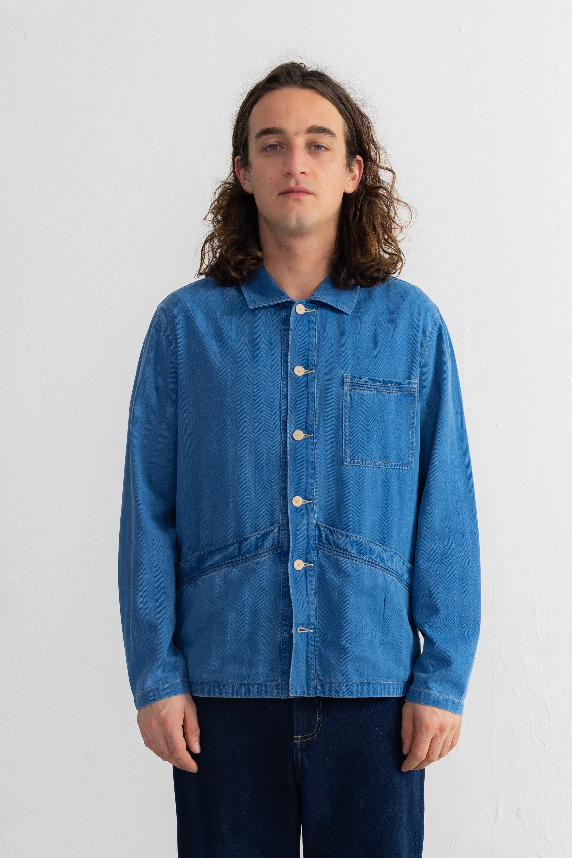 Meyer Shirt Jacket - Herringbone Denim