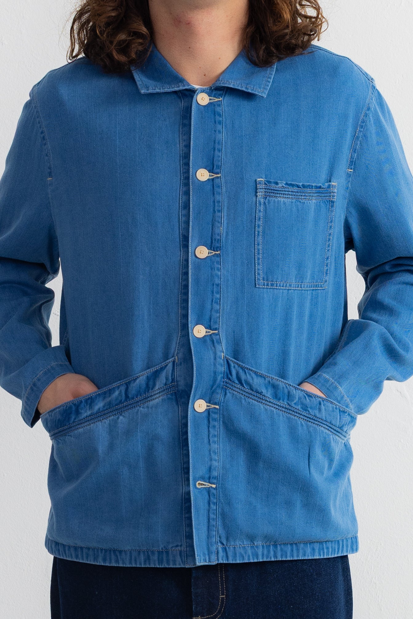 Meyer Shirt Jacket - Herringbone Denim - Image 6
