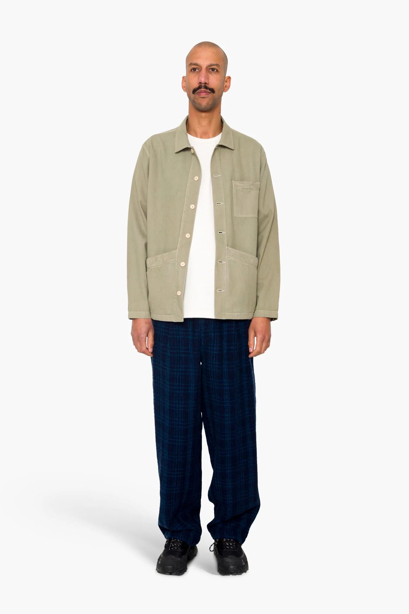 Meyer Shirt Jacket - Silver Sage Herringbone - Image 3