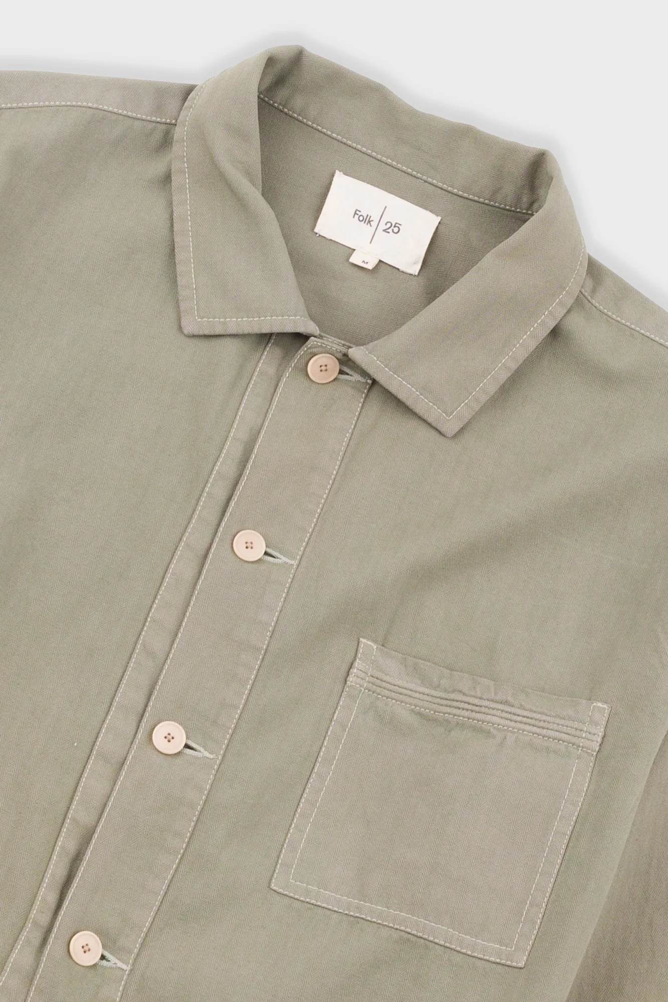Meyer Shirt Jacket - Silver Sage Herringbone - Image 5