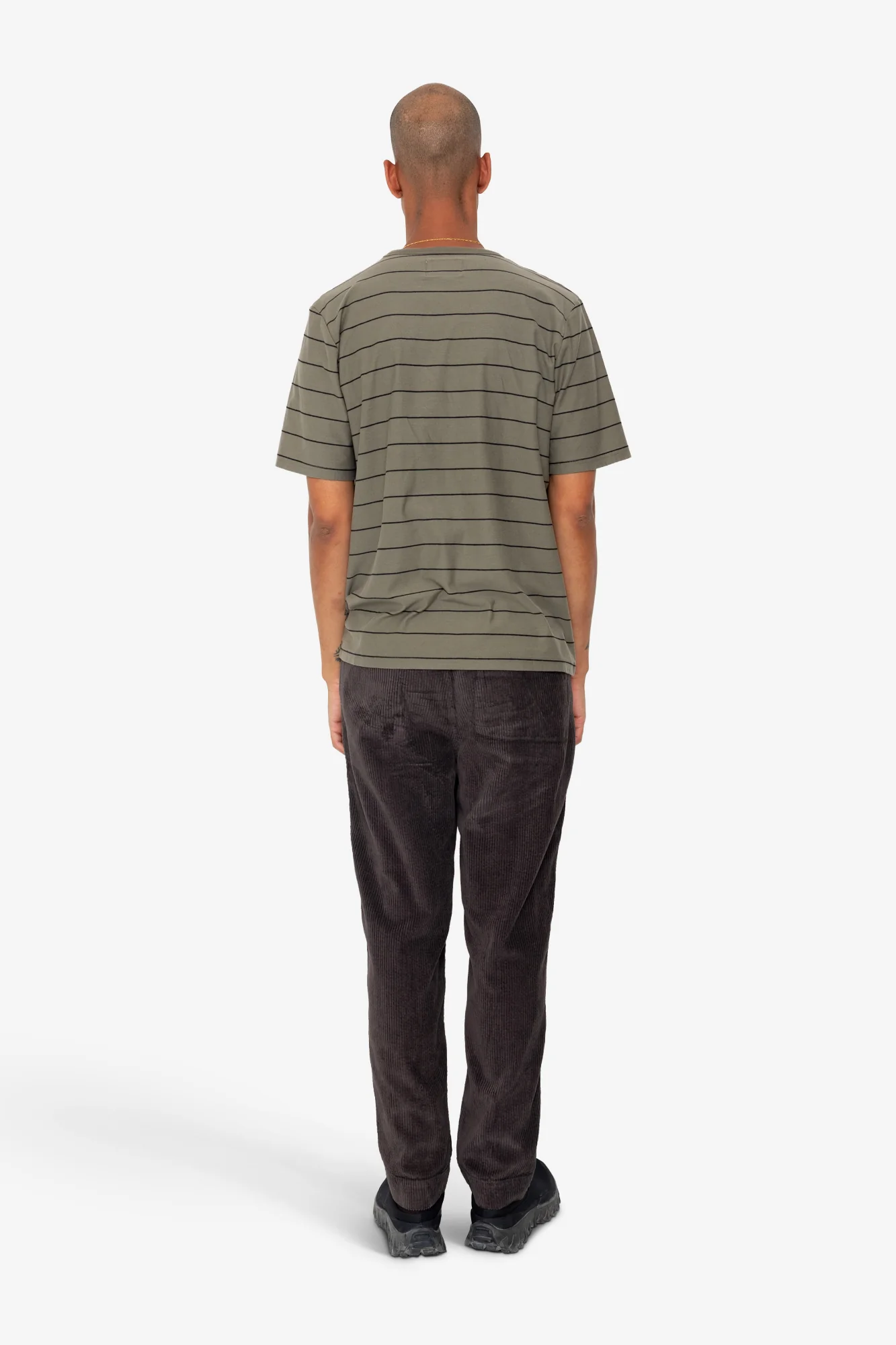 Microstripe T-Shirt - Olive / Black - Image 8