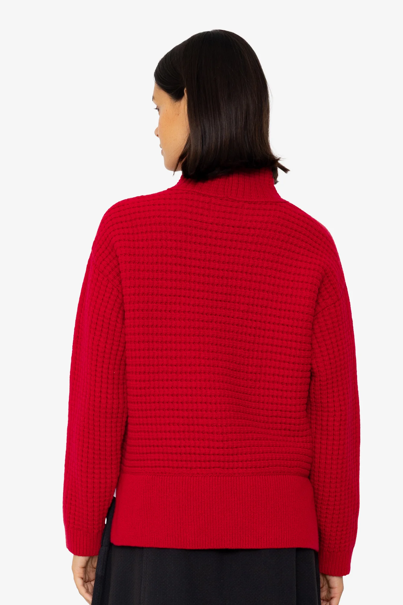 Open Funnel Neck Jumper - Carnation - Image 8