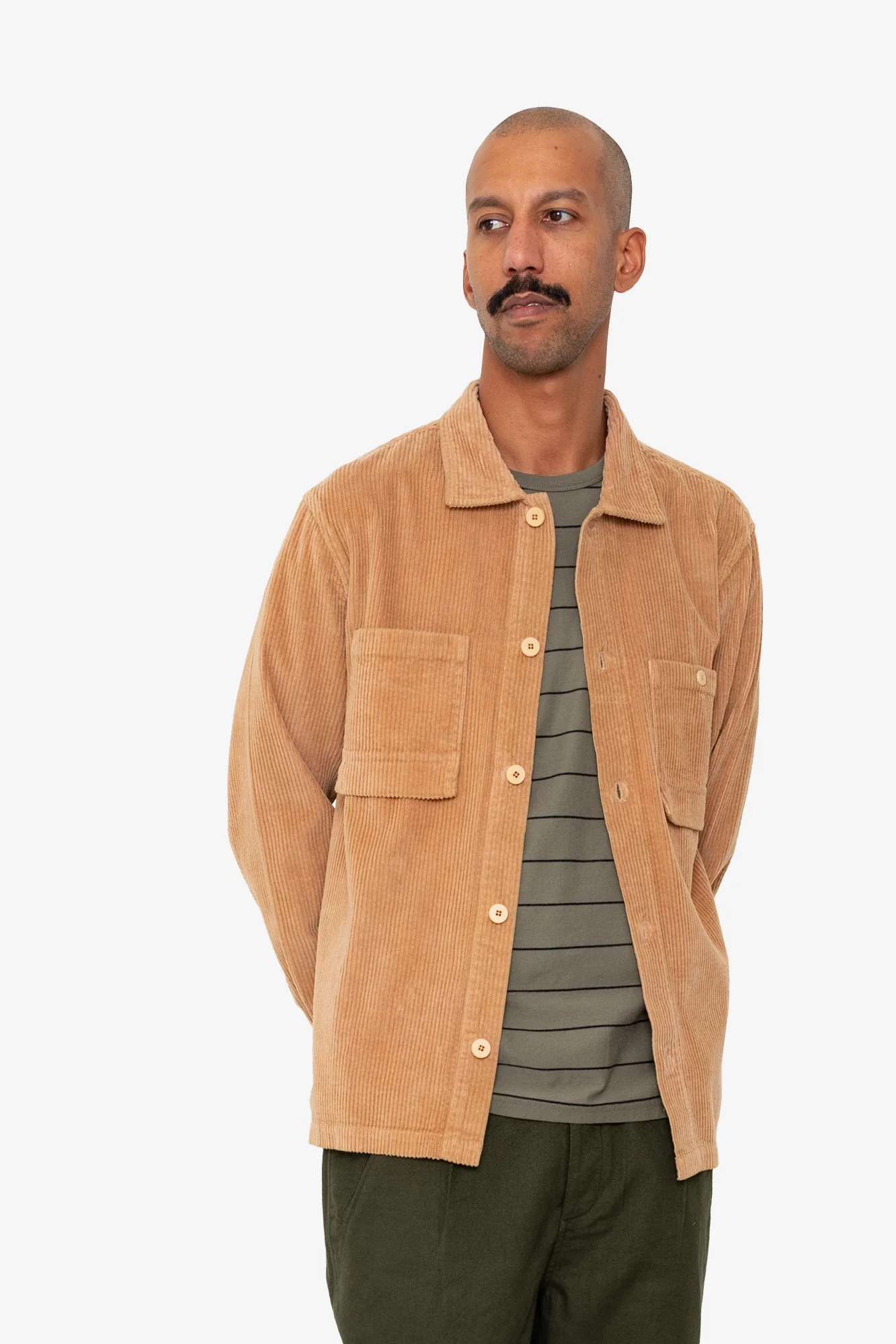 Patch Overshirt - Mink Chunky Cord - Image 7