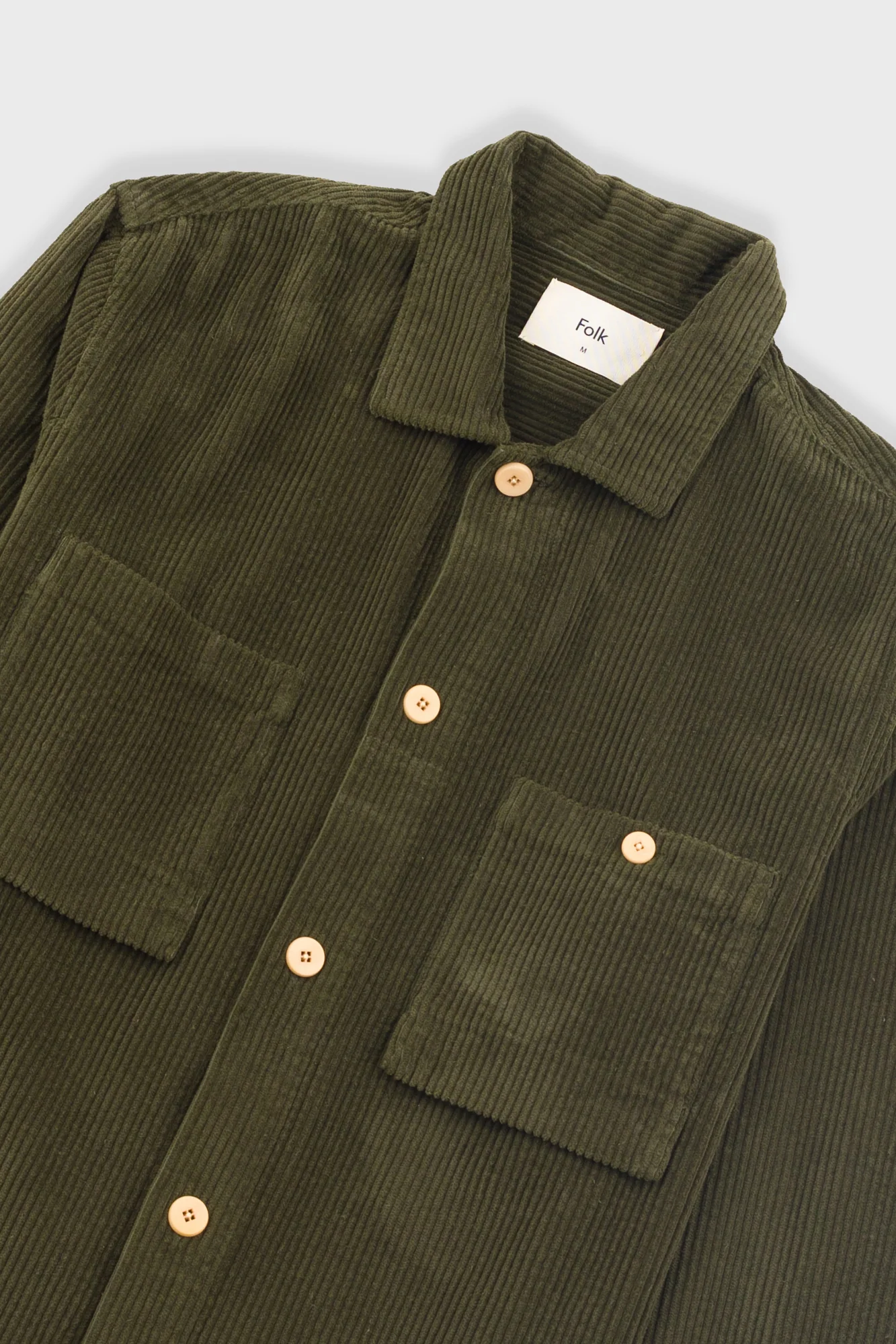 Patch Overshirt - Olive Chunky Cord - Image 4