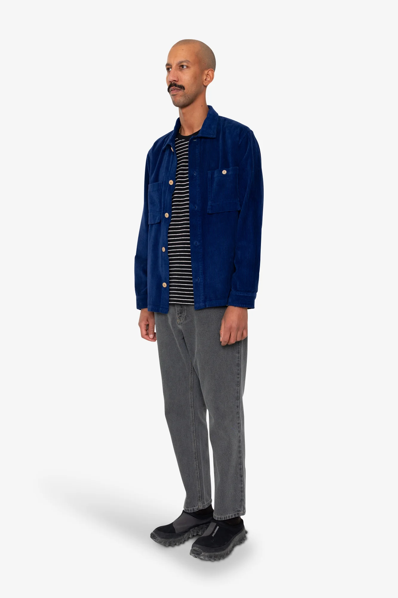 Patch Overshirt - Rich Navy Chunky Cord - Image 3