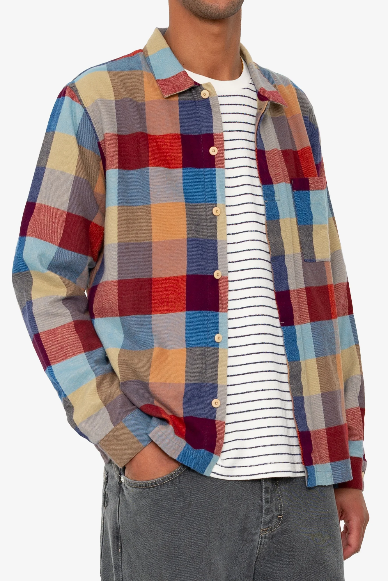 Patch Shirt - Crimson Blue Mix - Image 6