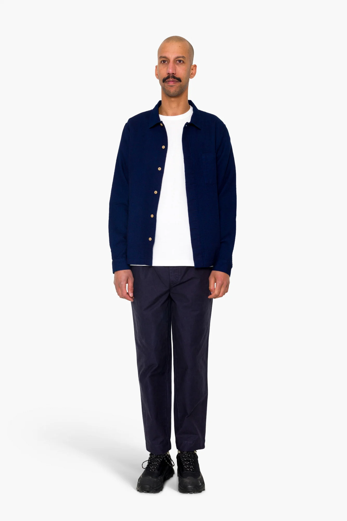 Patch Shirt - Indigo Doublecloth - Image 2