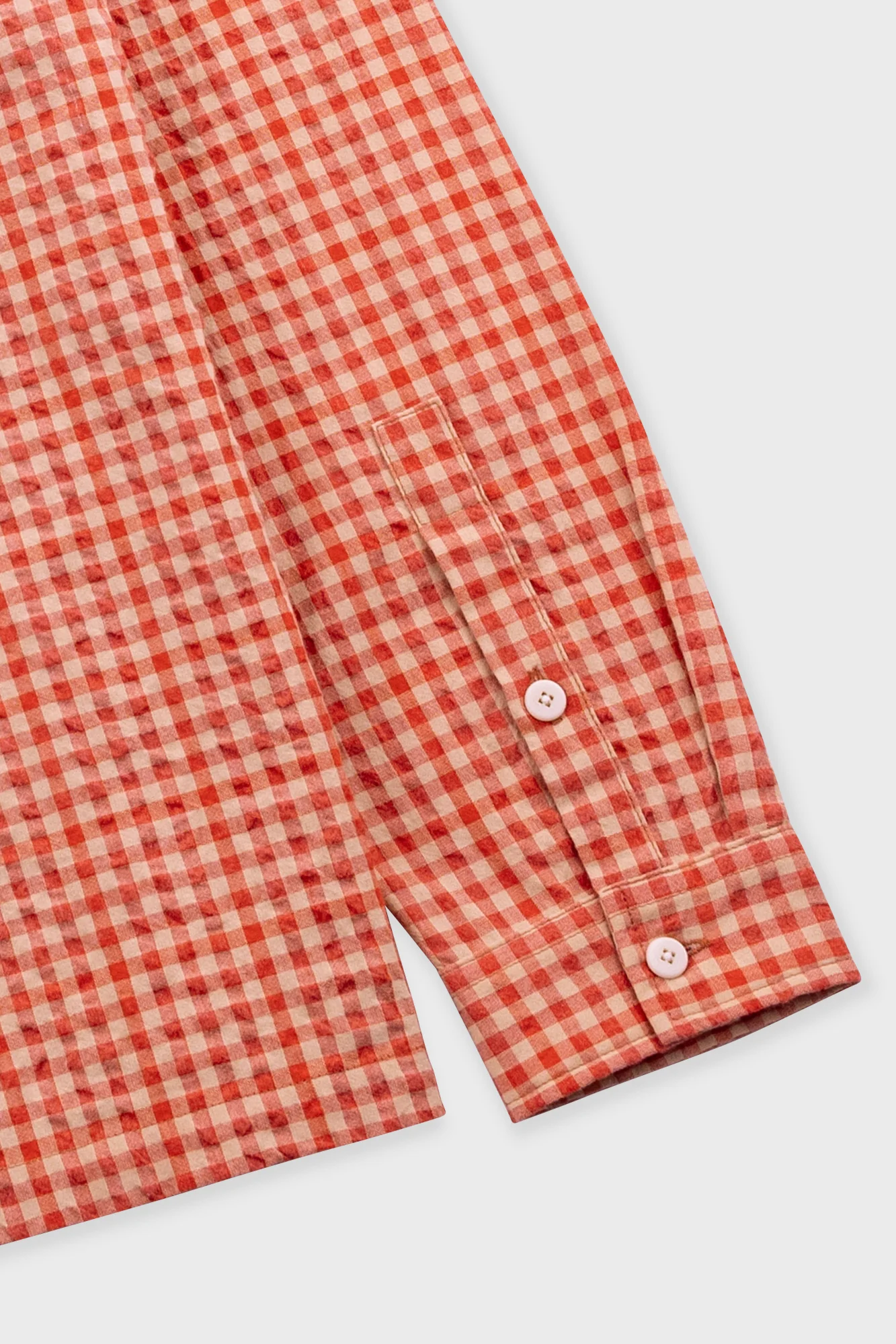Patch Shirt - Red Oxide Textured Check - Image 8