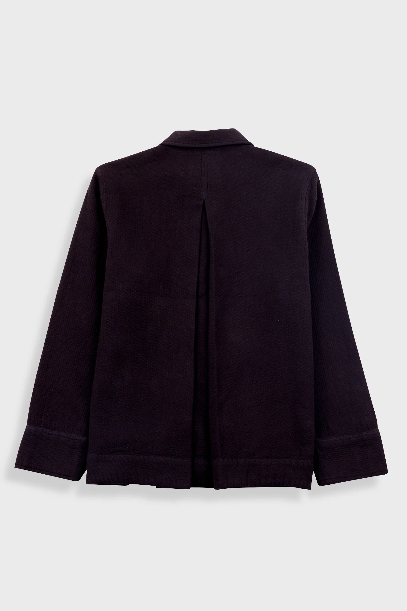 Pleated Shirt - Black Small Basketweave - Image 10