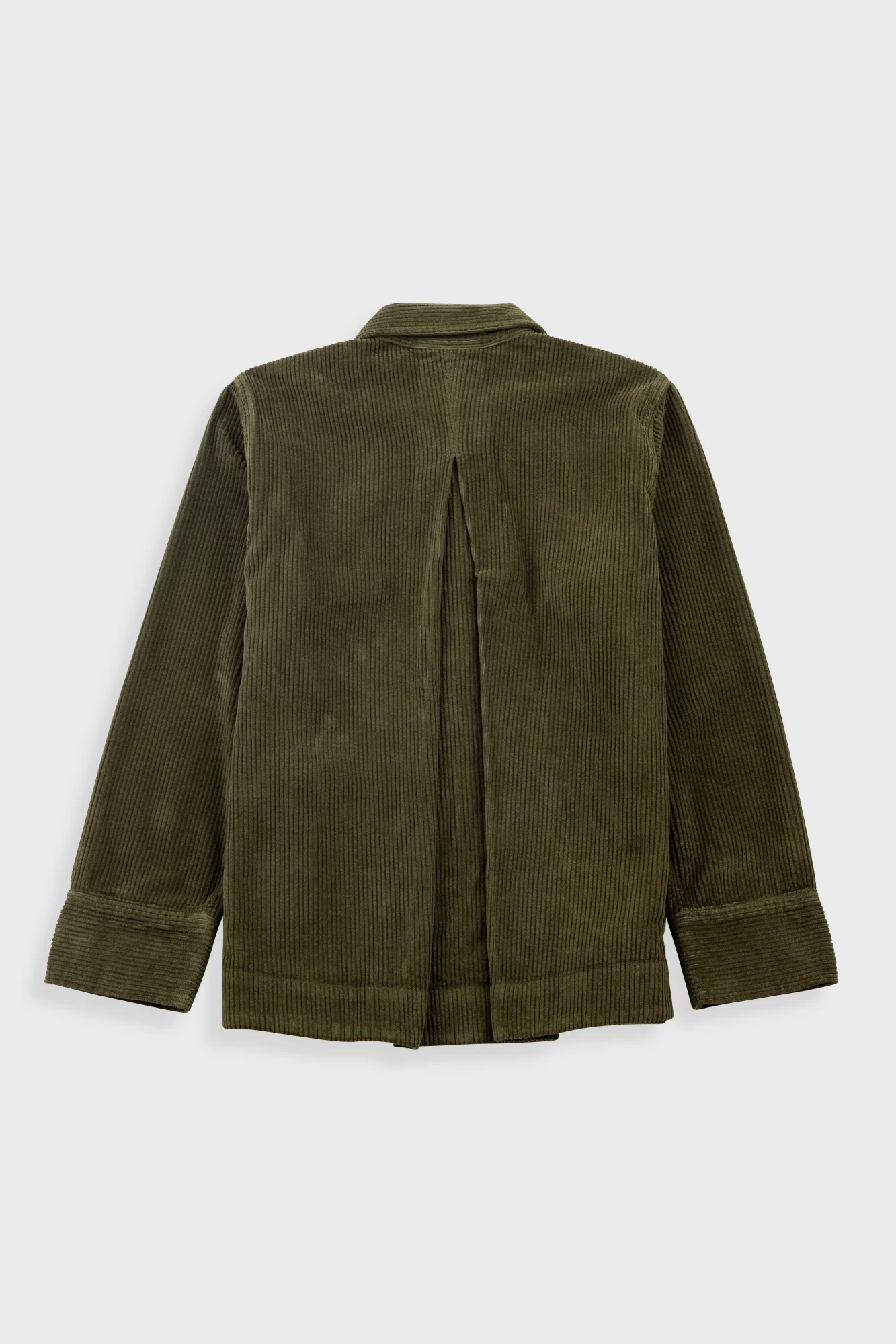 Pleated Shirt - Olive Cord - Image 11
