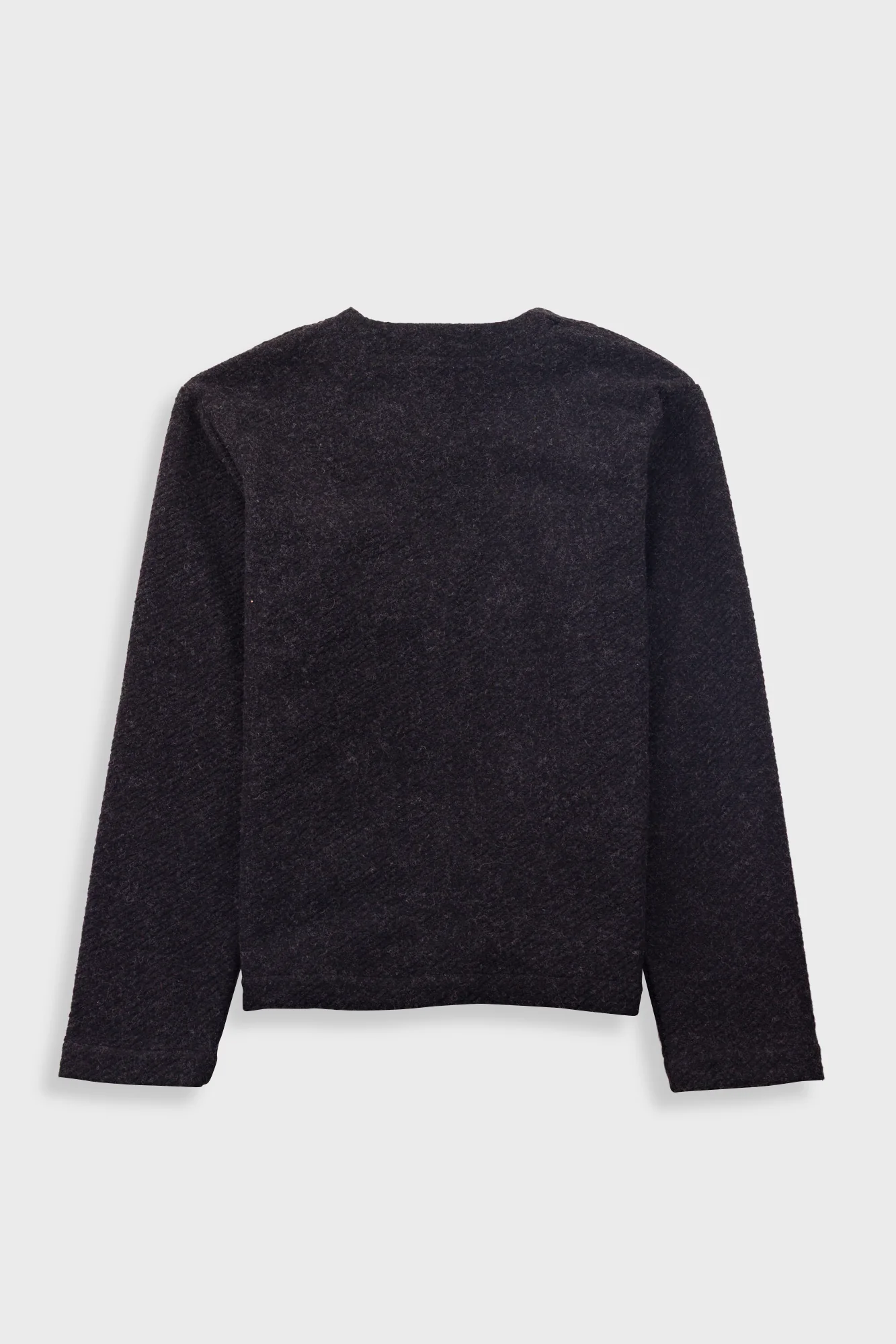 Pocket Cardigan - Charcoal Wool Twill - Image 4