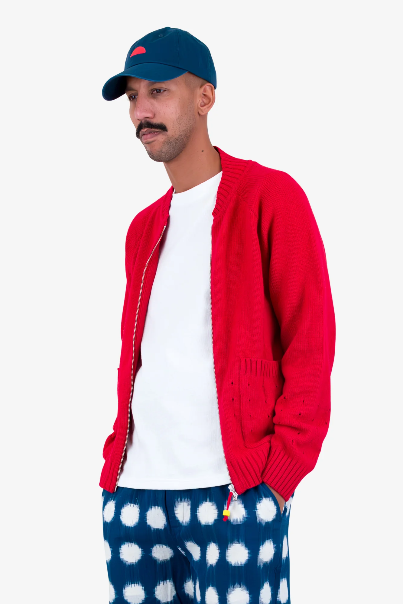 Pointelle Knit Bomber - Raspberry - Image 7