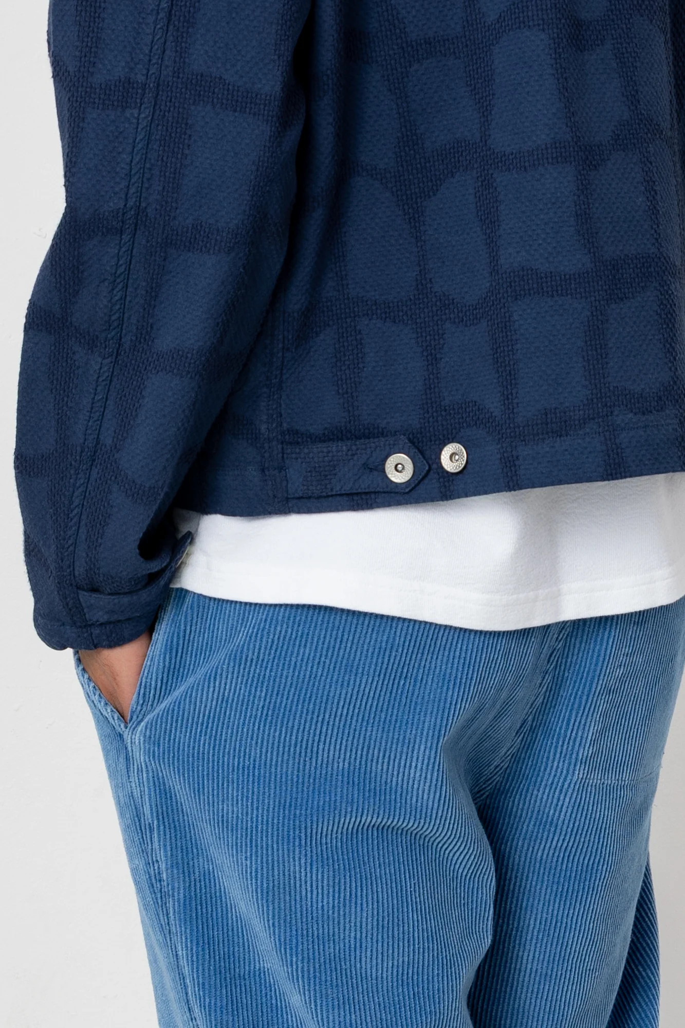 Prism Jacket - Irregular Block Jacquard Navy - Image 4