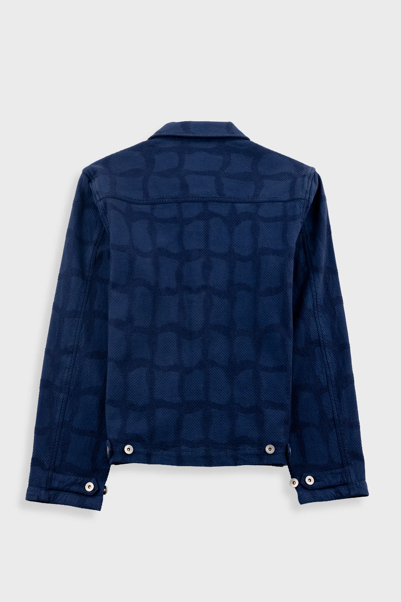 Prism Jacket - Irregular Block Jacquard Navy - Image 9