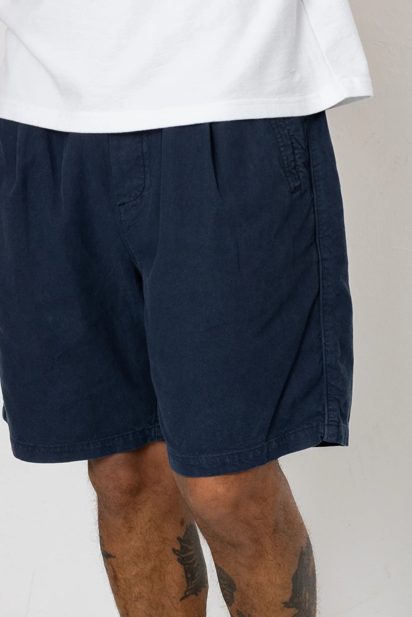 Relaxed Assembly Short - Dark Navy Cotton Linen - Image 4