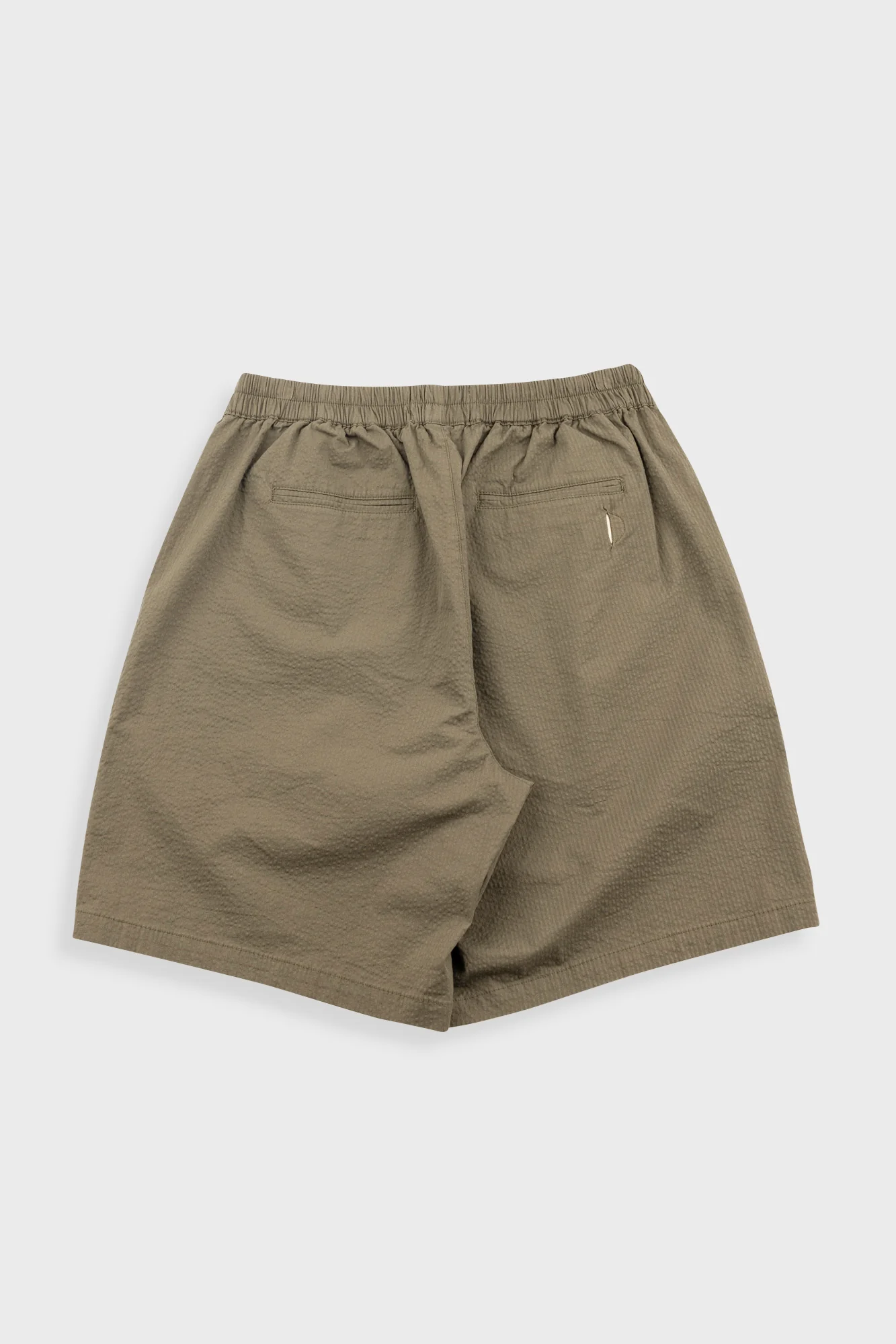 Relaxed Assembly Short - Dark Olive Seersucker - Image 6