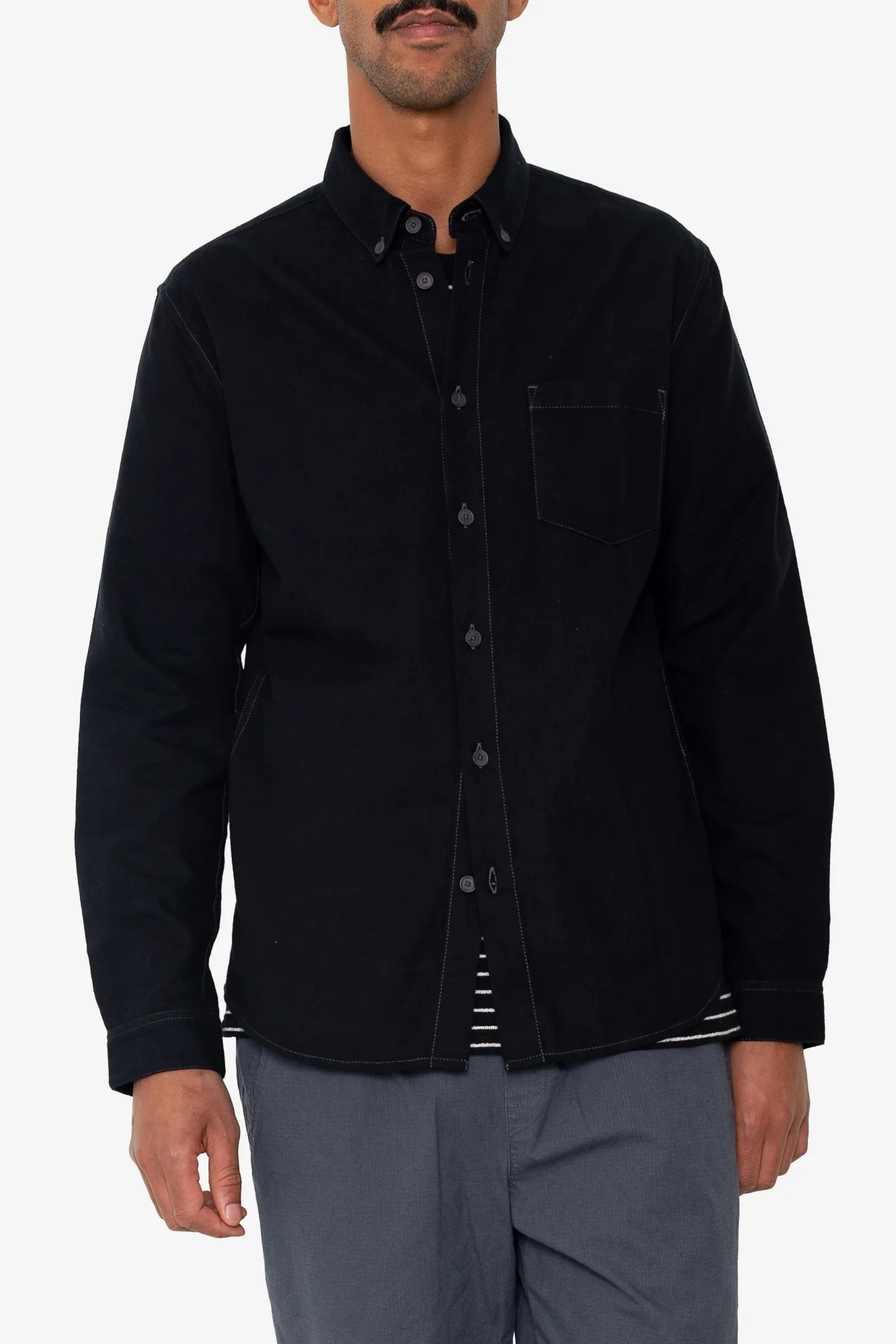 Relaxed Fit Shirt - Black Flannel - Image 7