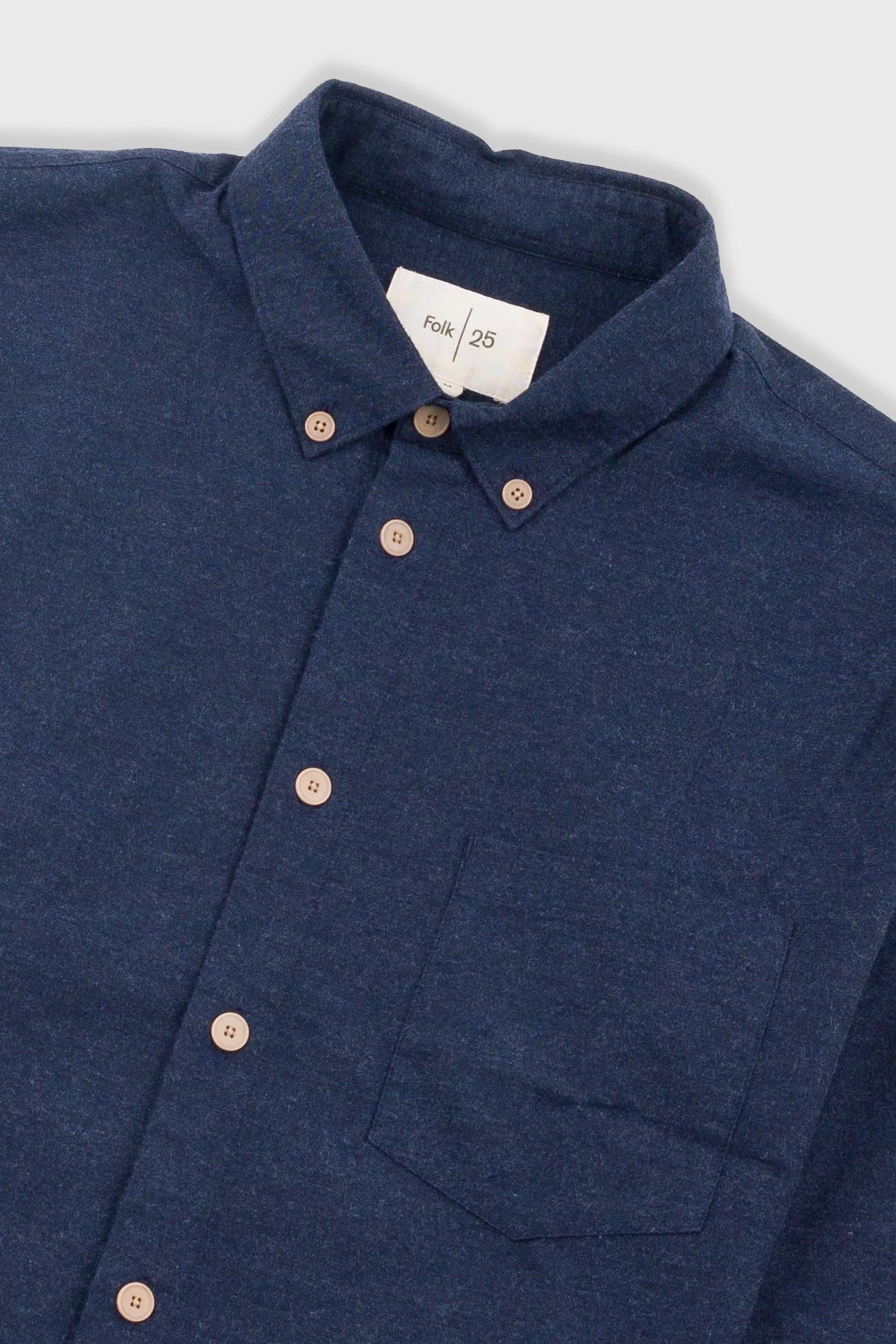 Relaxed Fit Shirt - Navy Melange Flannel - Image 5