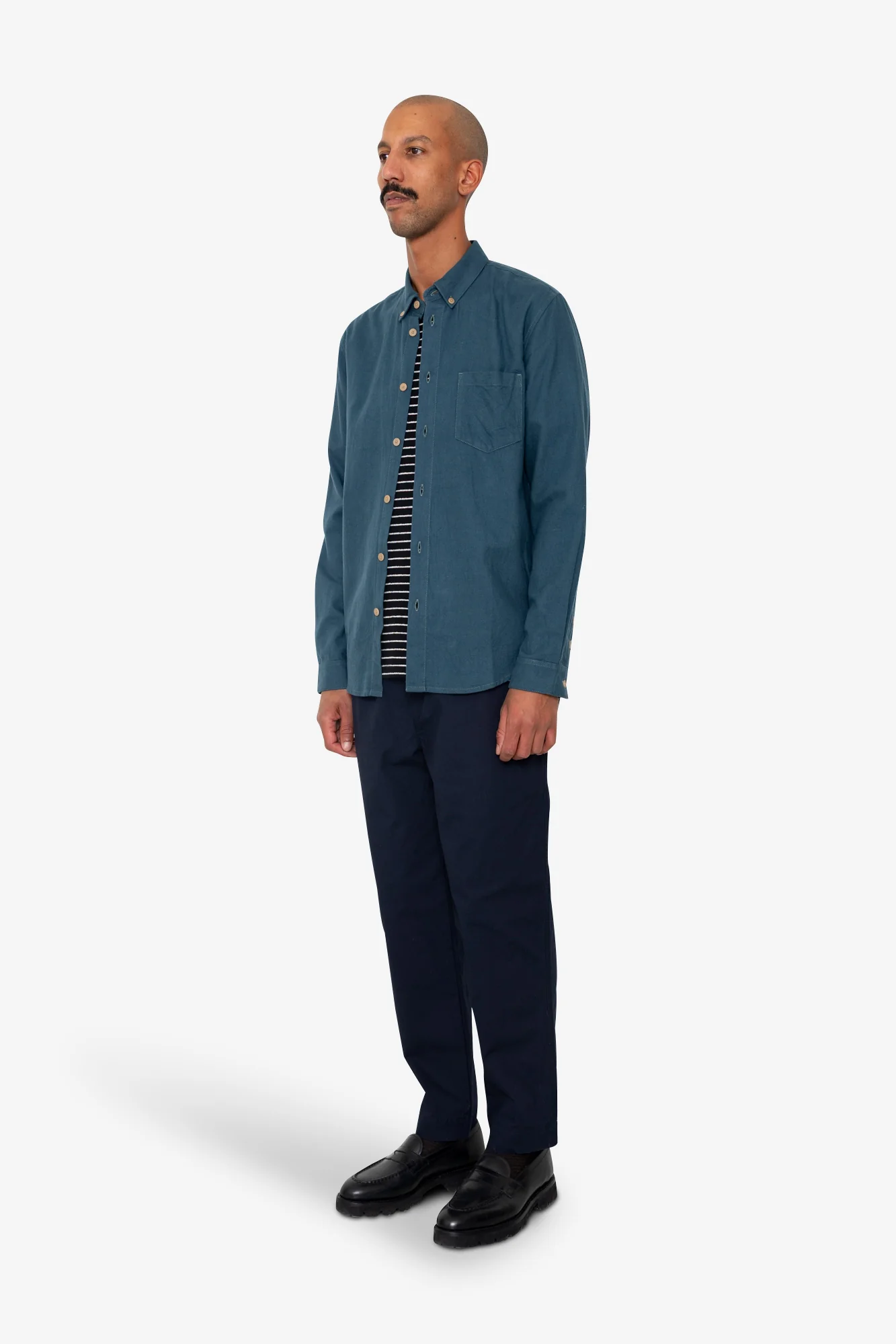 Relaxed Fit Shirt - Storm Blue Flannel - Image 3