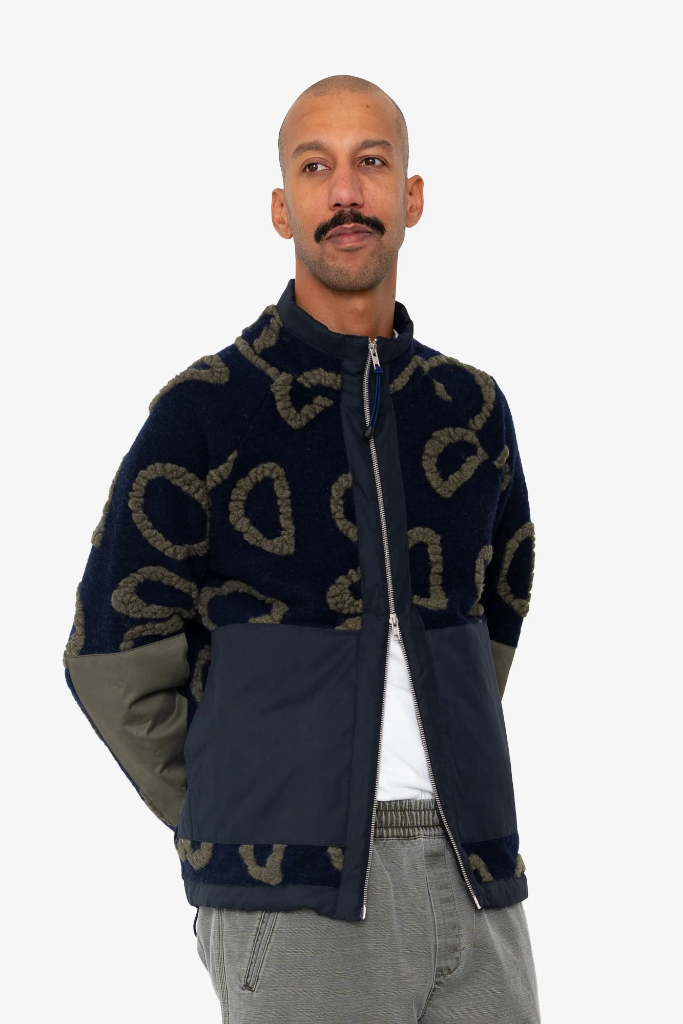 Signal Fleece - Navy Circle Jacquard - Image 6