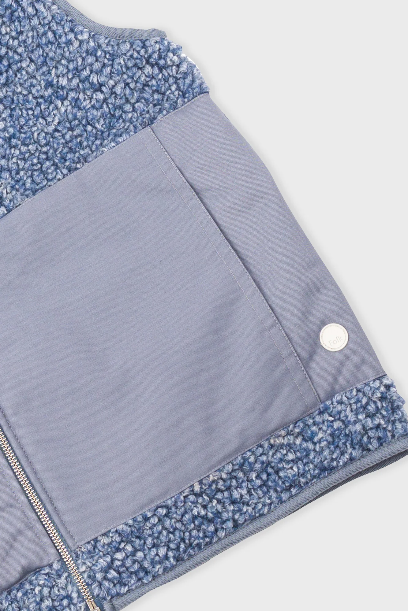 Signal Gilet - Soft Blue Curly Wool - Image 7