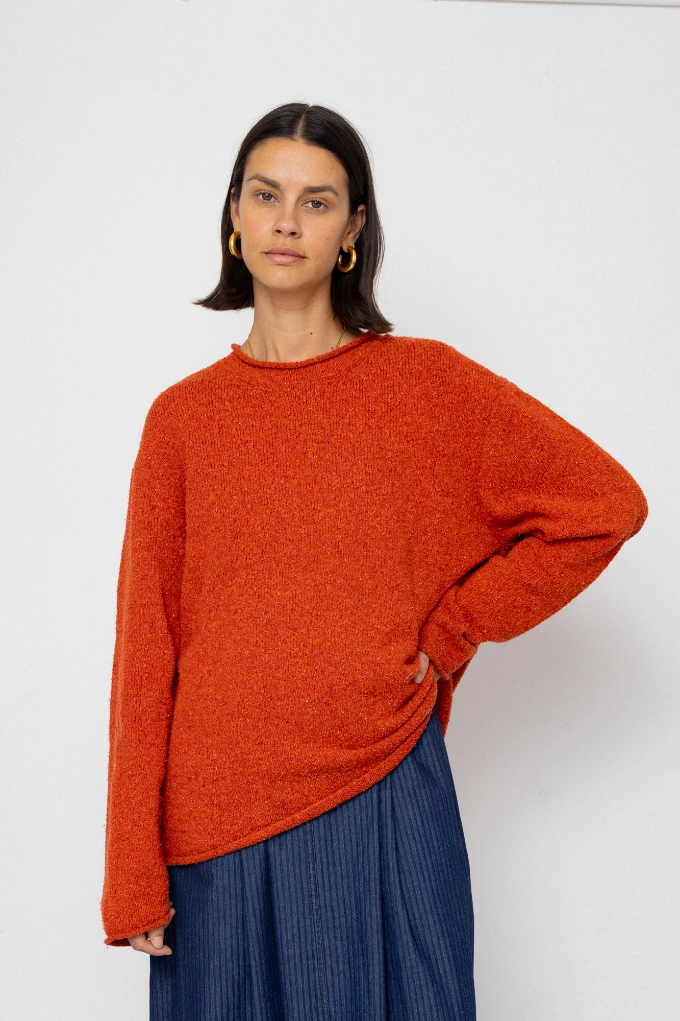 Slouch Crew Jumper - Red Oxide - Image 4
