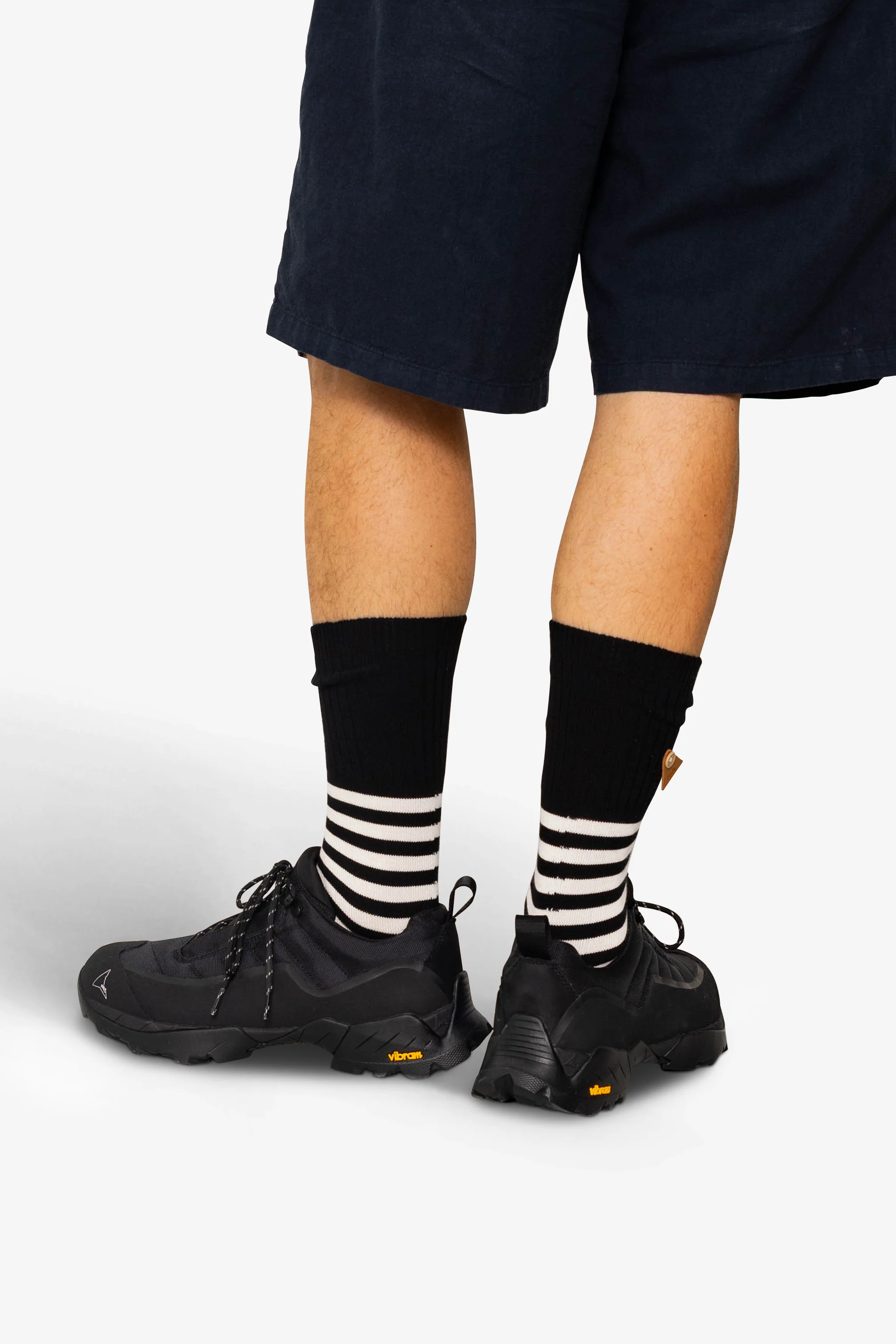 Striped Socks - Black / Ecru - Image 4