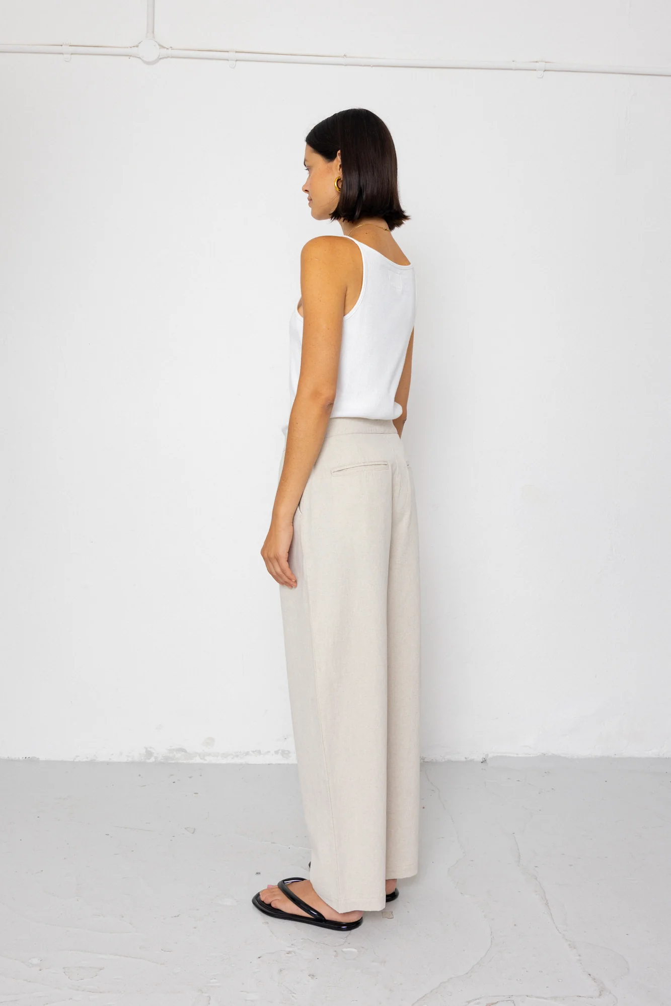 Suit Trousers - Natural Linen Cotton Canvas - Image 7