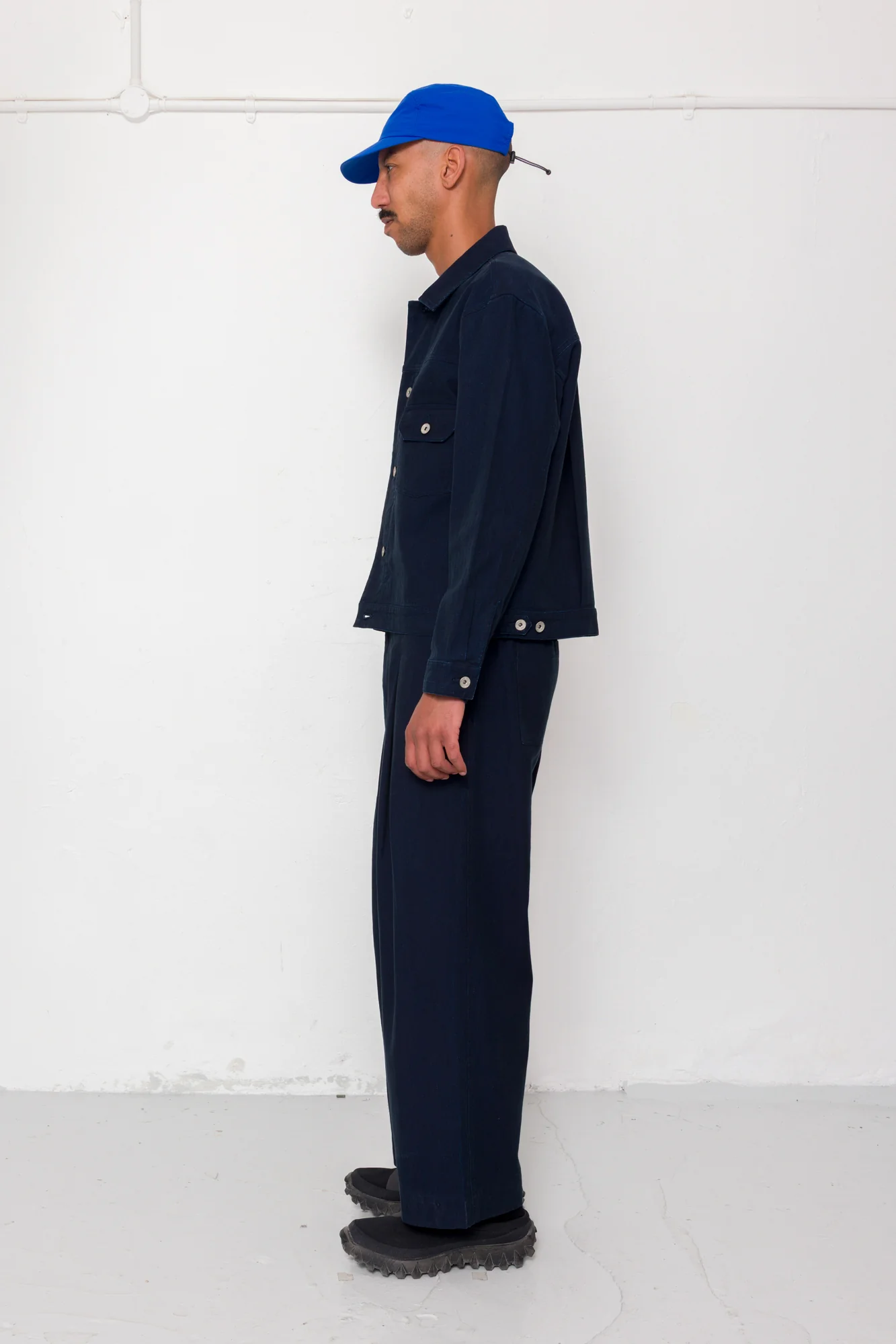 Trucker Jacket - Deep Indigo Herringbone - Image 4