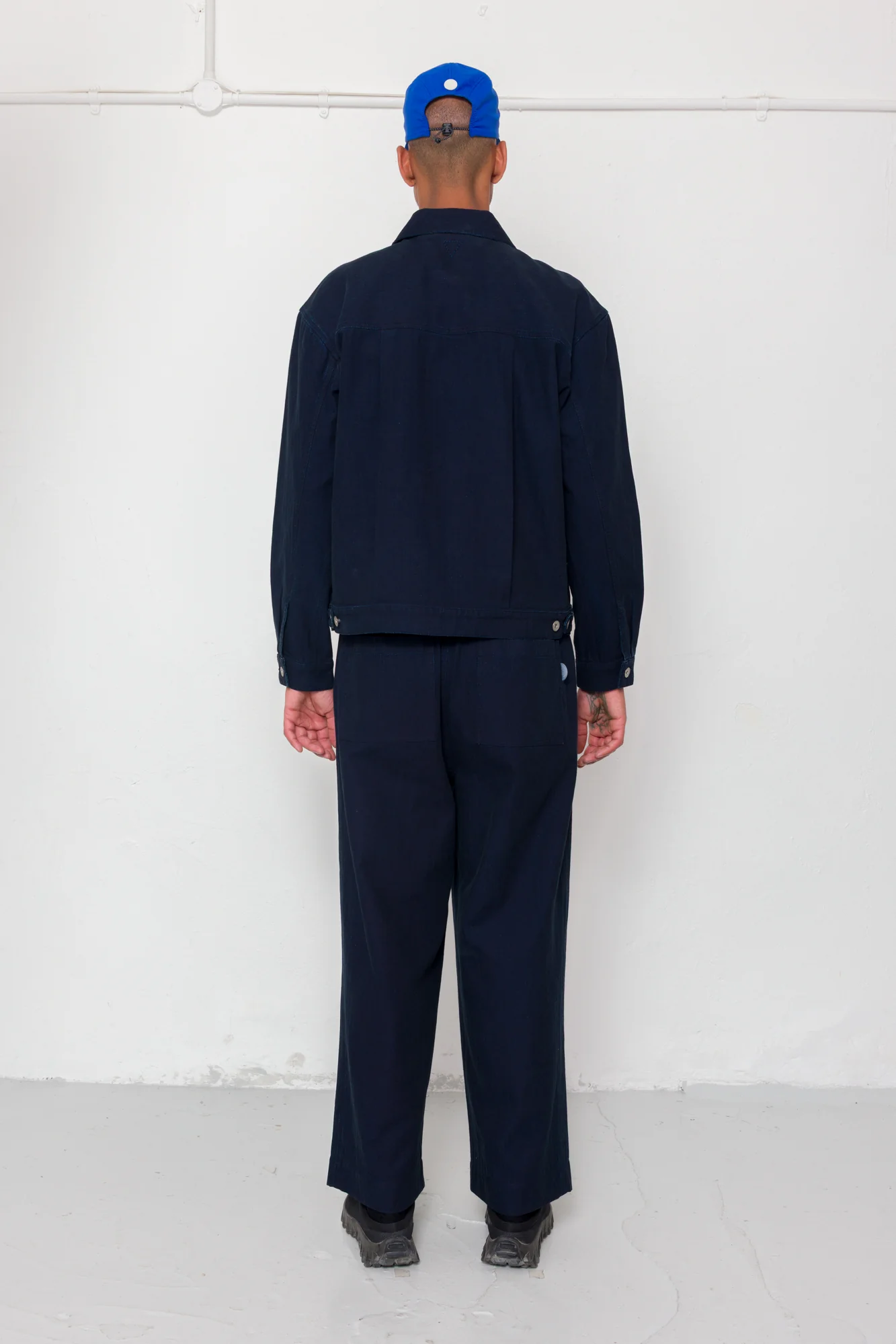 Trucker Jacket - Deep Indigo Herringbone - Image 8