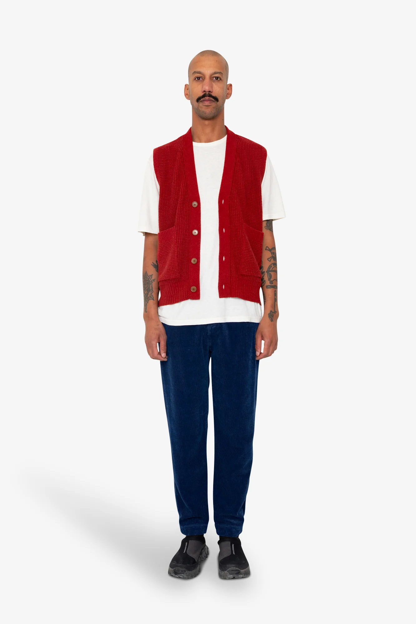 Waffle Vest - Crimson - Image 2