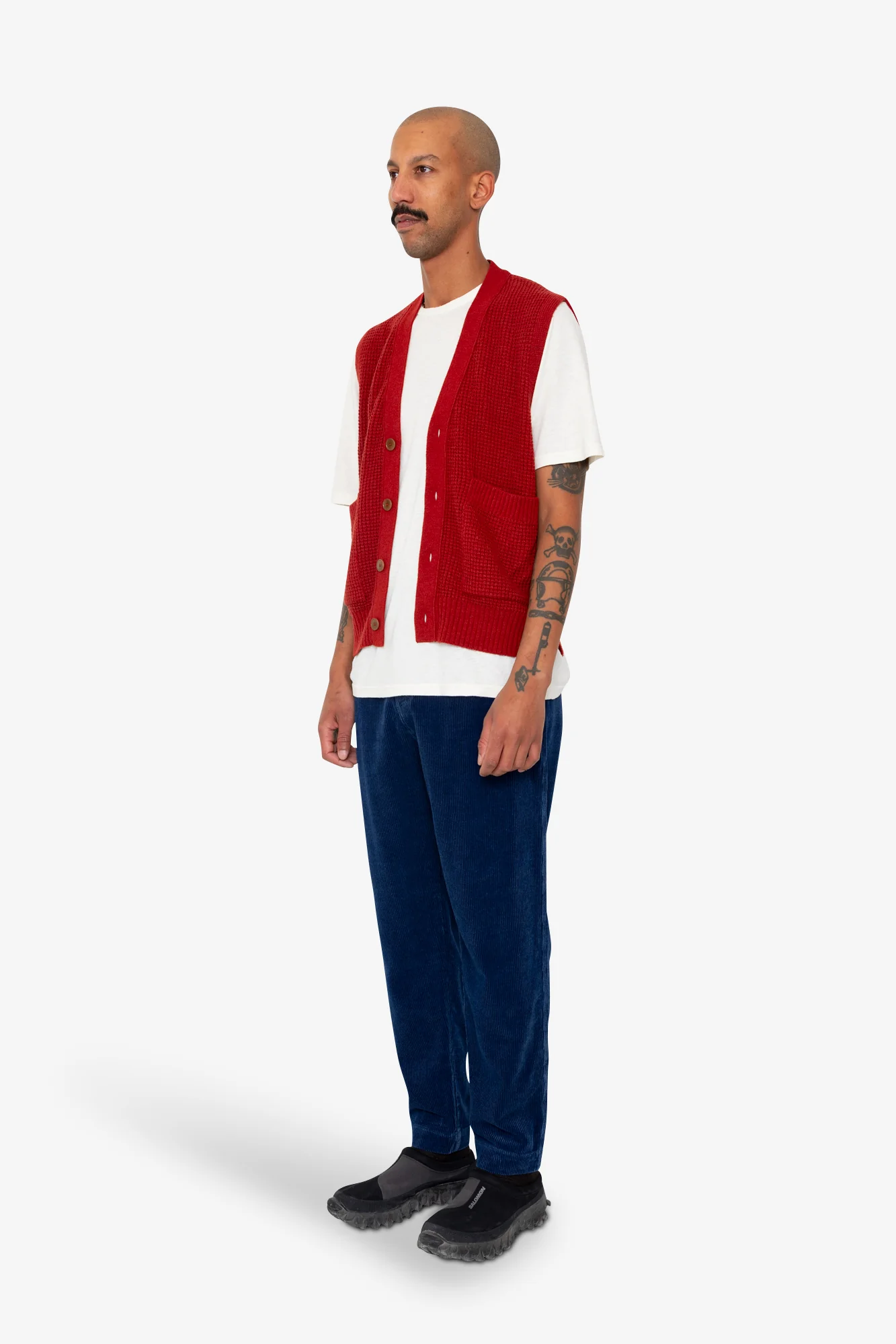 Waffle Vest - Crimson - Image 3